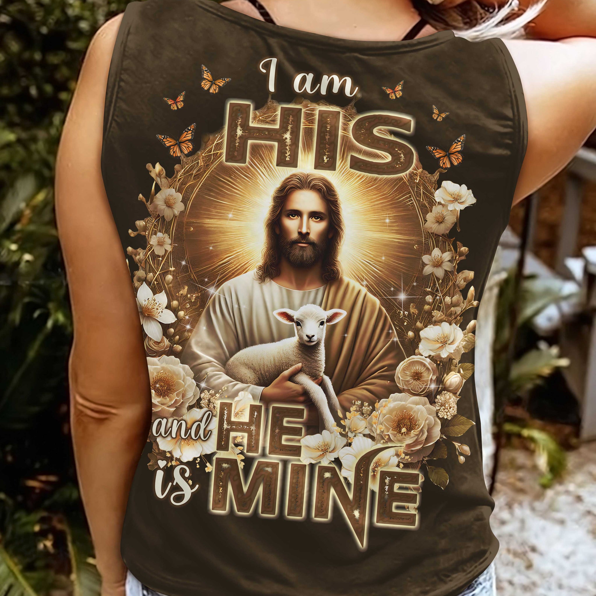 I Am His And He Is Mine All Over Print V-neck Tank Top