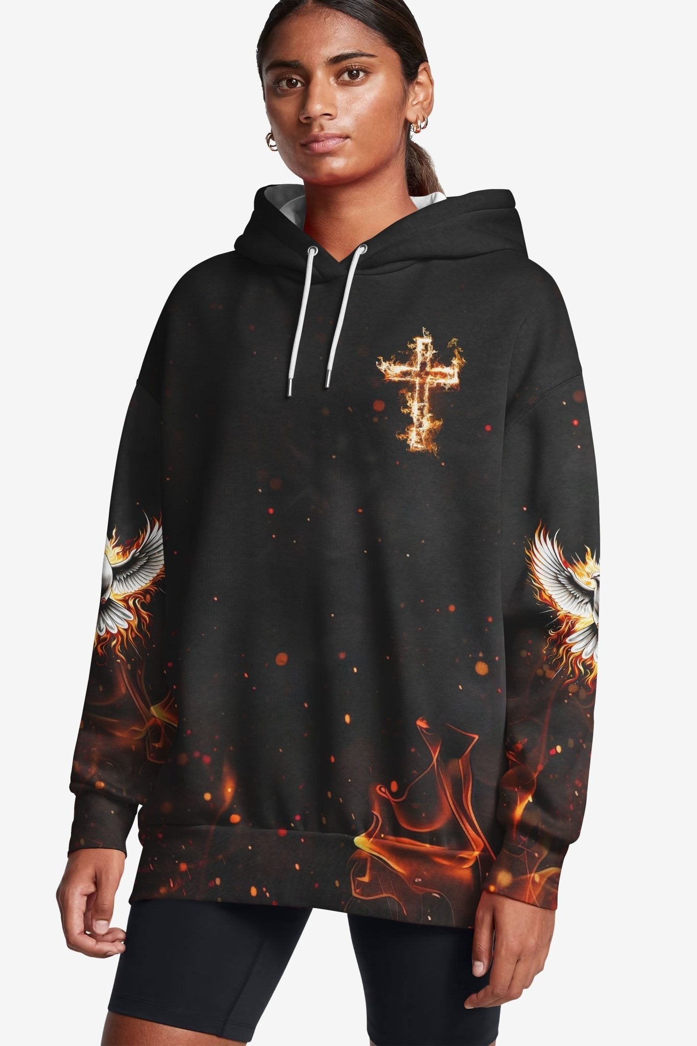 Baptized In Fire Matthew 3:11 All Over Print Hoodie