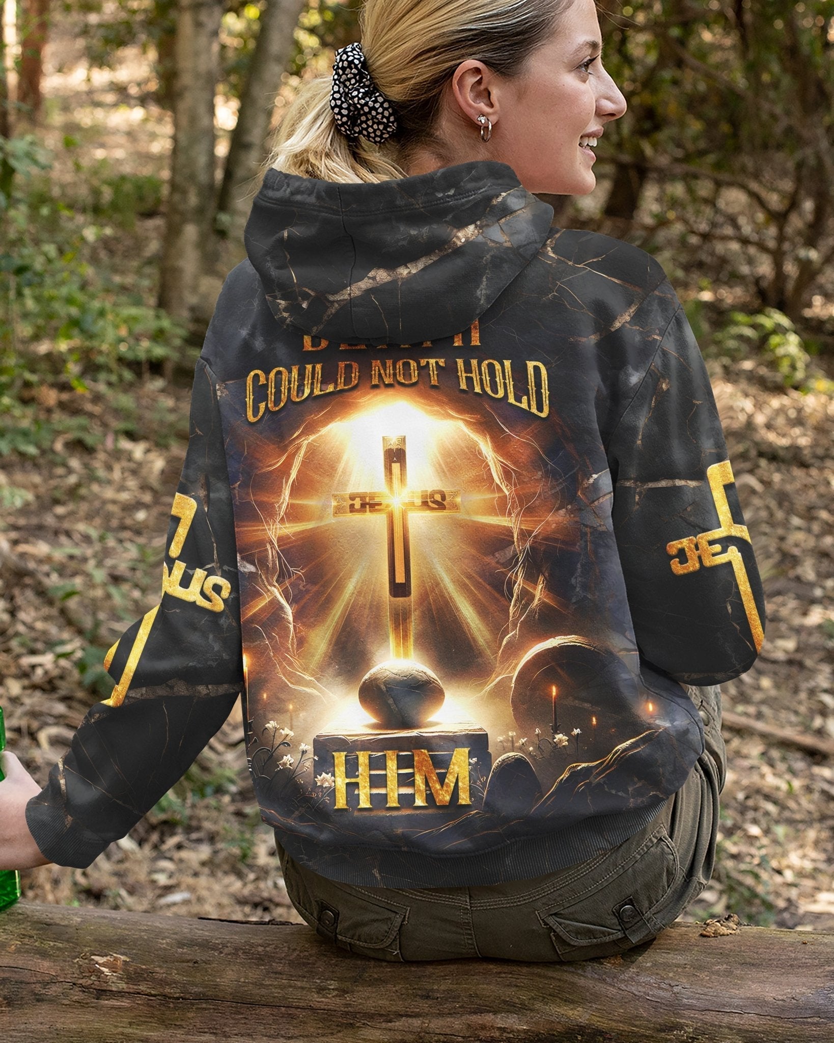 Death Could Not Hold Him All Over Print Hoodie