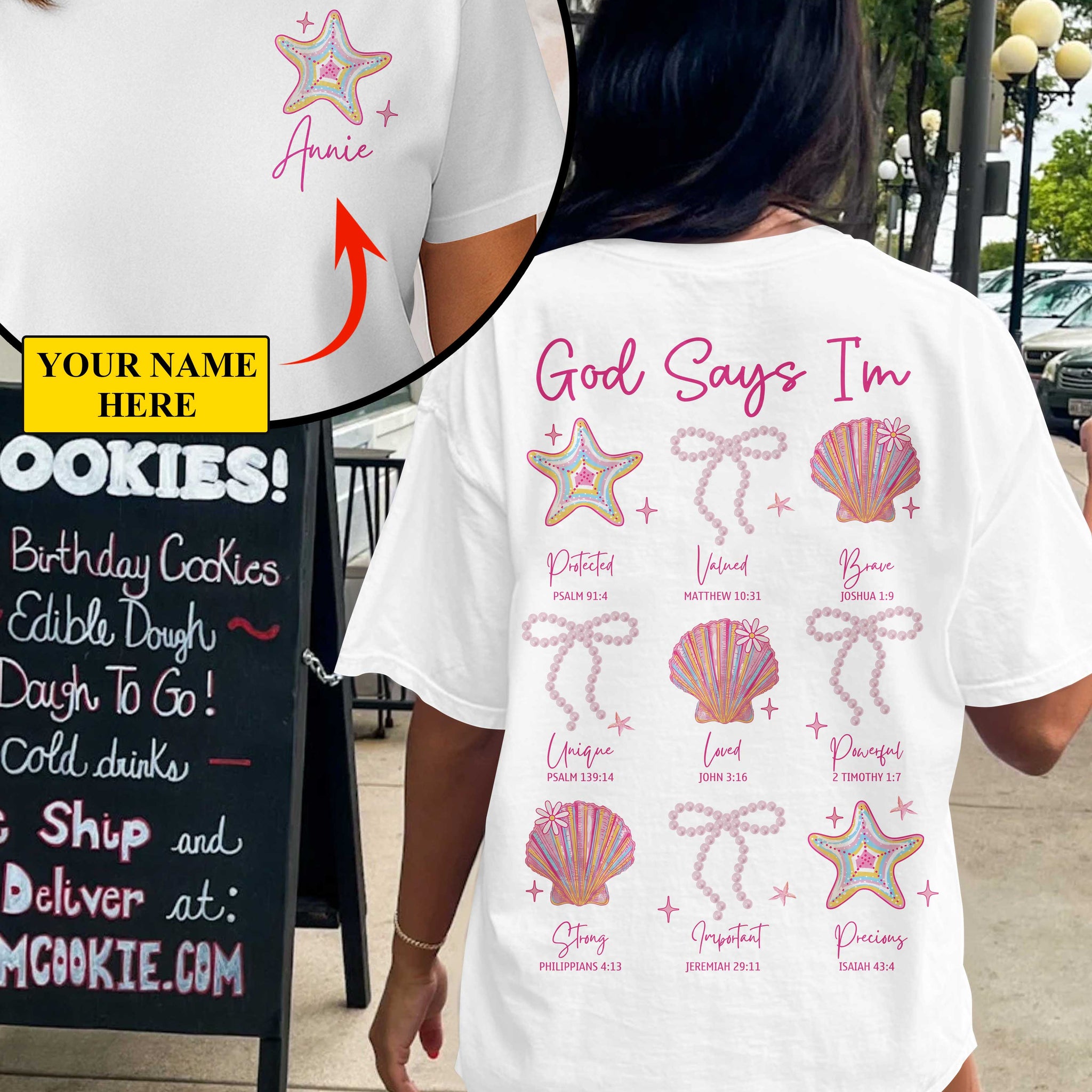 God Says I'm T-Shirt Summer Clam Coquette Shirt Summer Beach