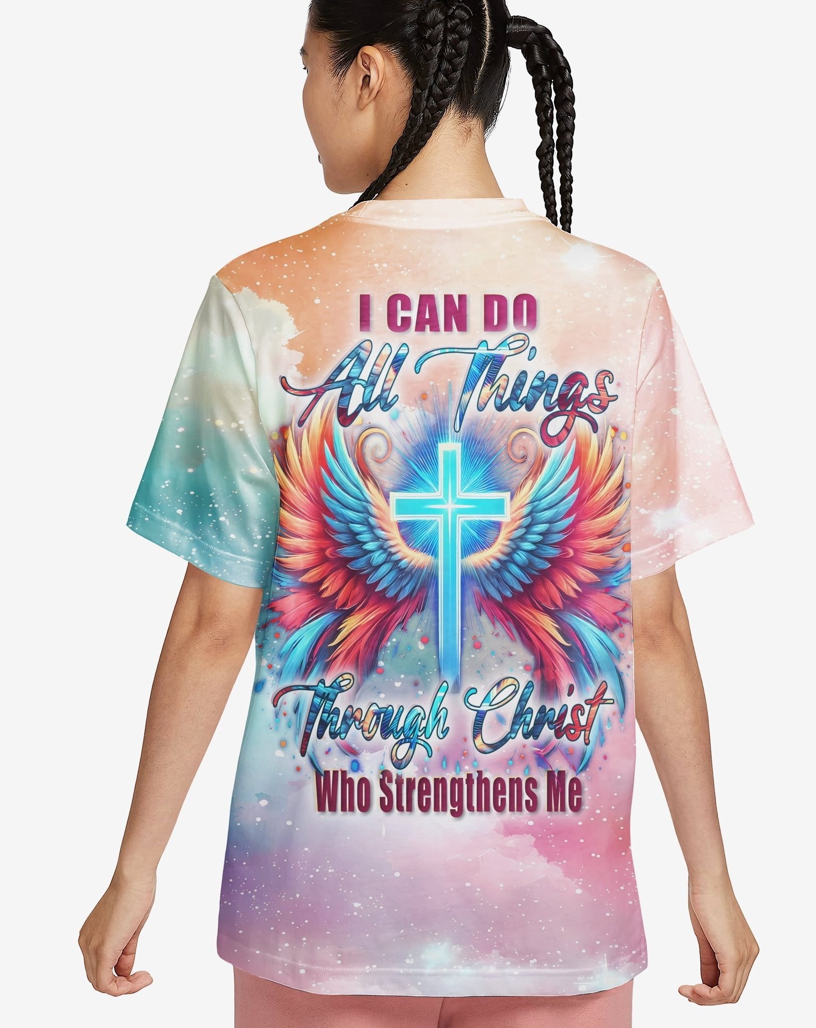 I Can Do All Things Through Christ Who Strengthens Me All Over Print T-shirt