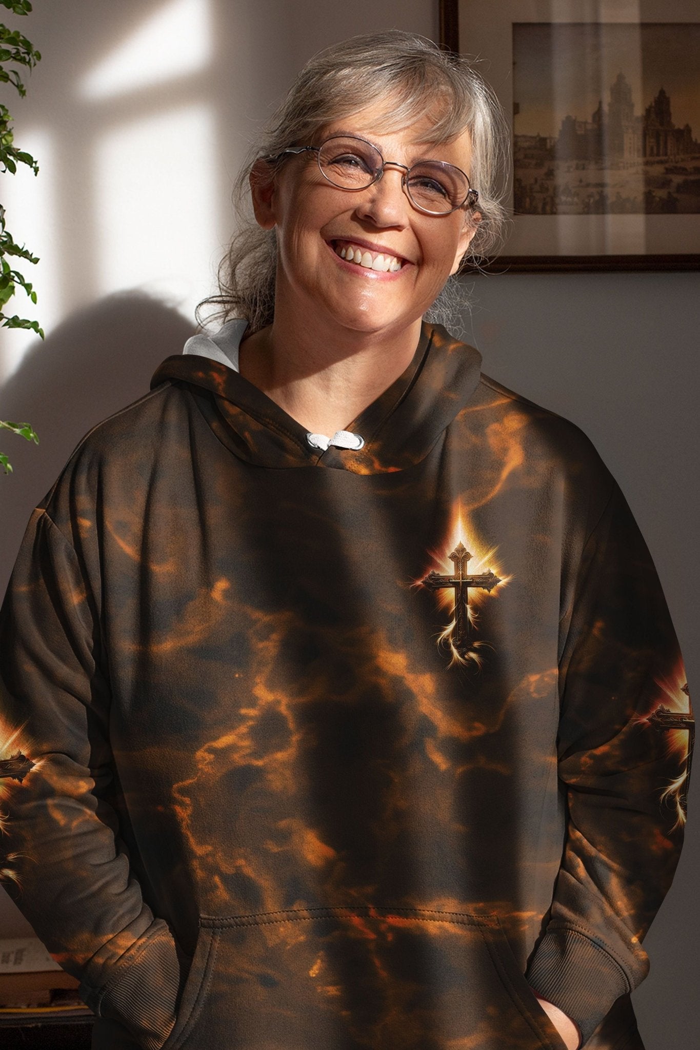 A Child Of God A Man Of Faith A Warrior Of Christ All Over Print Hoodie