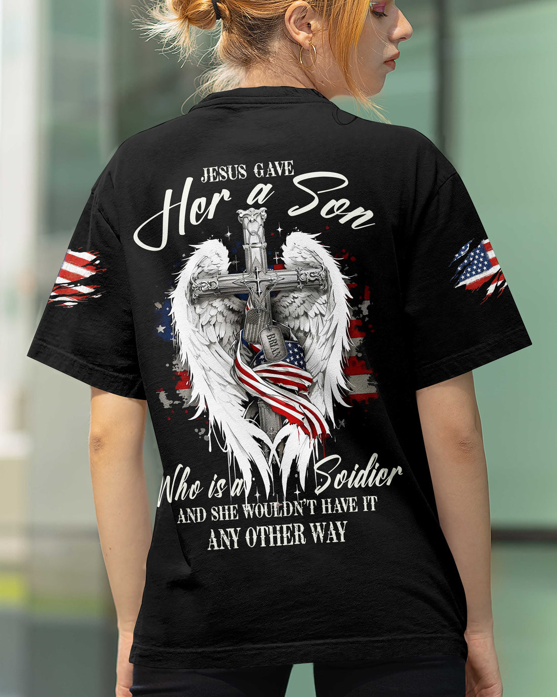 Jesus Gave Her A Son All Over Print T-Shirt