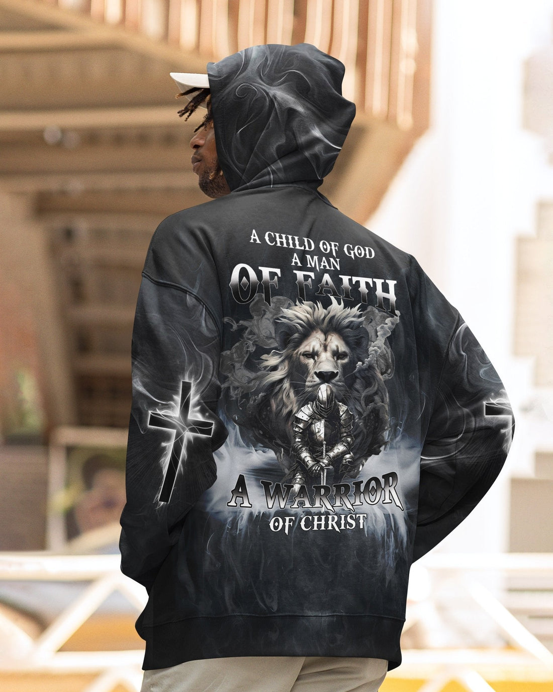 A Child Of God A Man Of Faith All Over Print Zip Hoodie