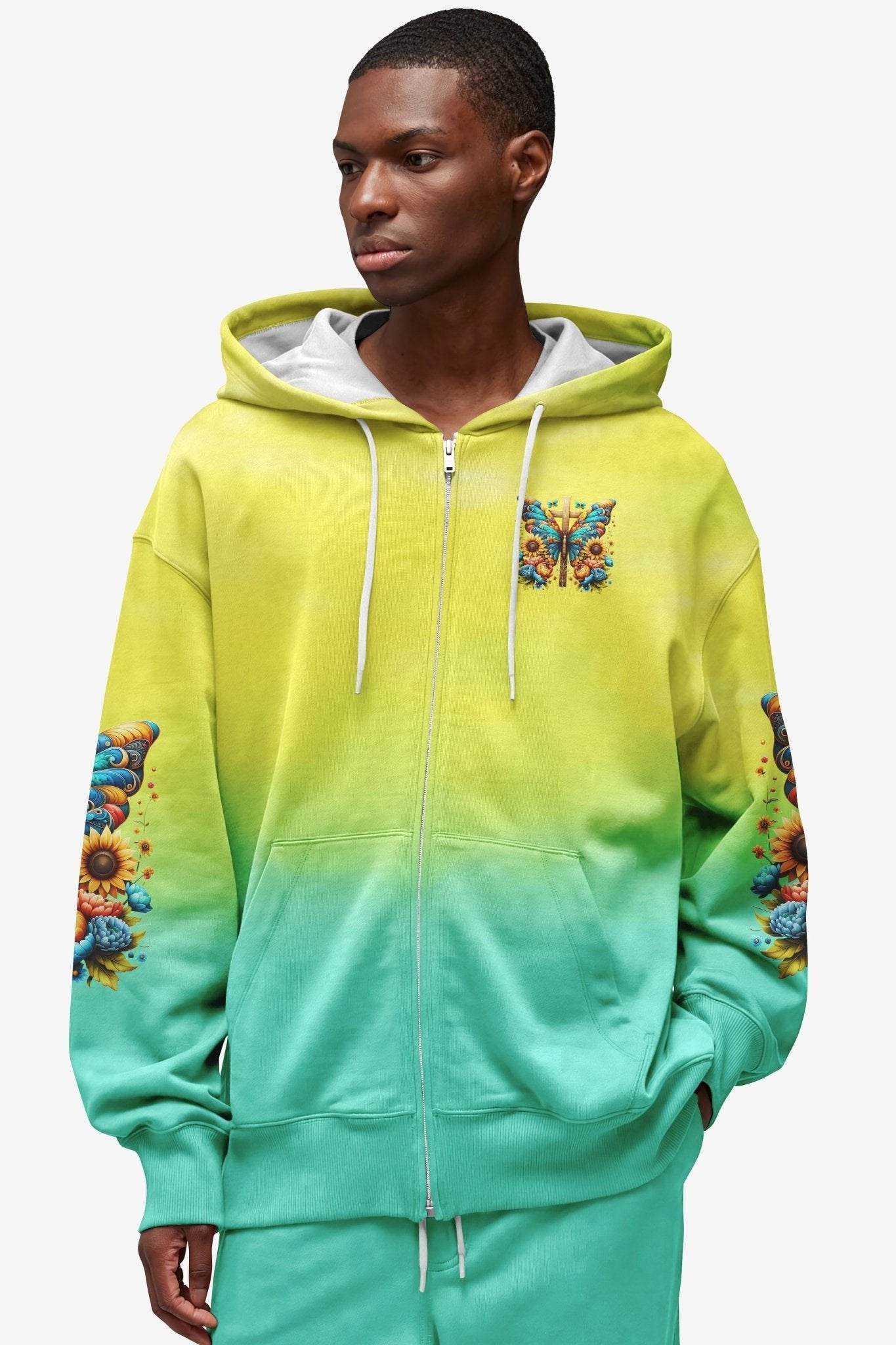 Faith Hope Love All Over Print Zip Hoodie