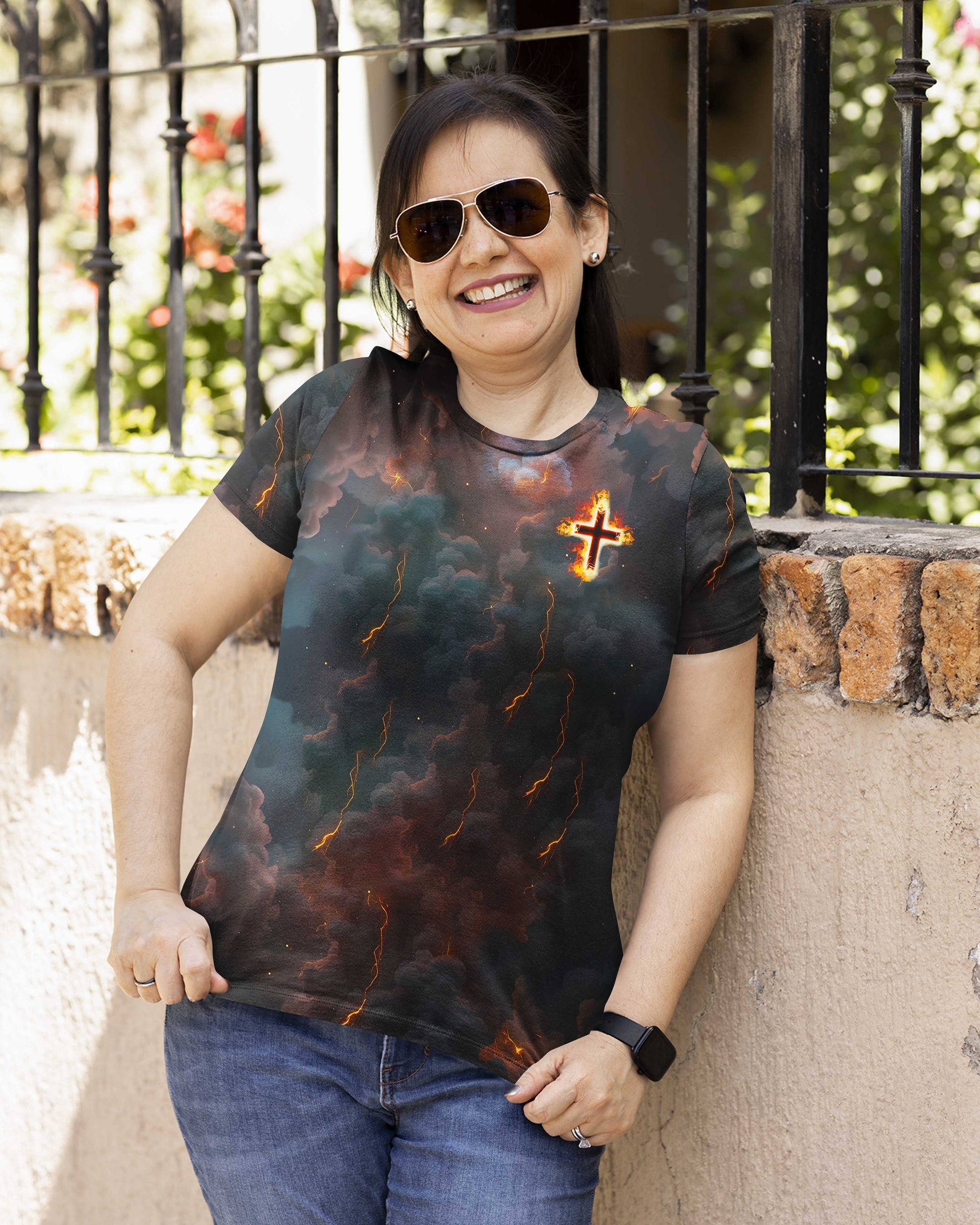 Held By His Fire Saved By His Grace All Over Print T-Shirt