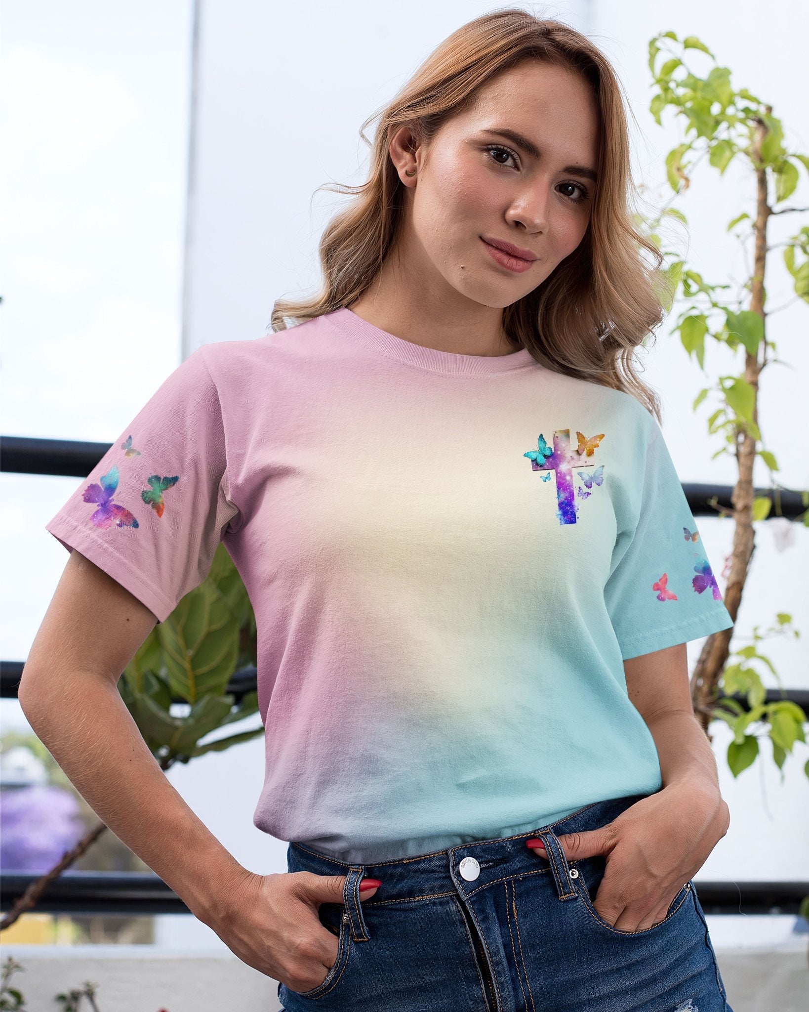 Butterfly Faith Hope Love All Over Print T-shirt