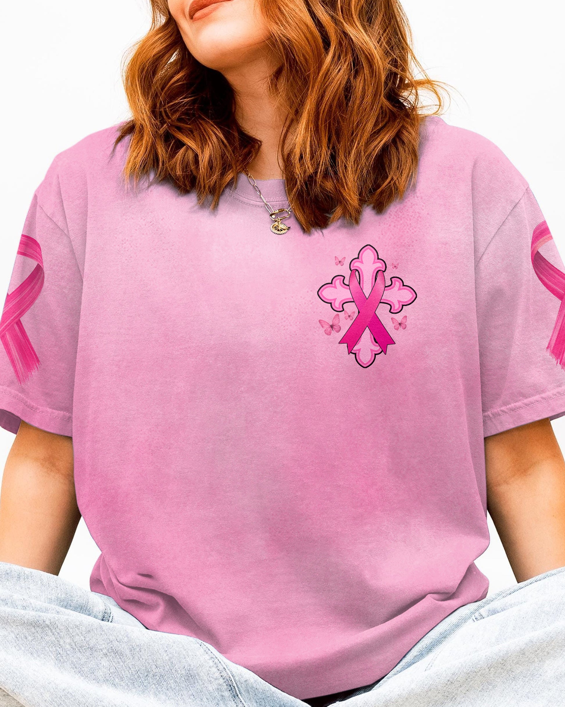 No Readable Text Present All Over Print T-Shirt