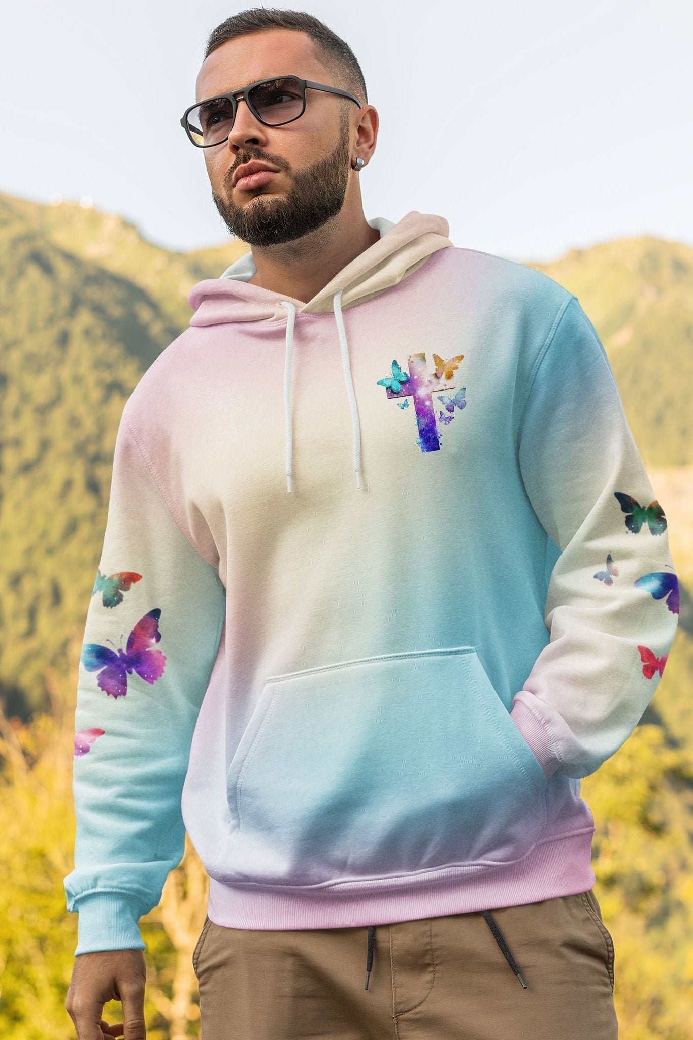 Butterfly Faith Hope Love All Over Print Hoodie