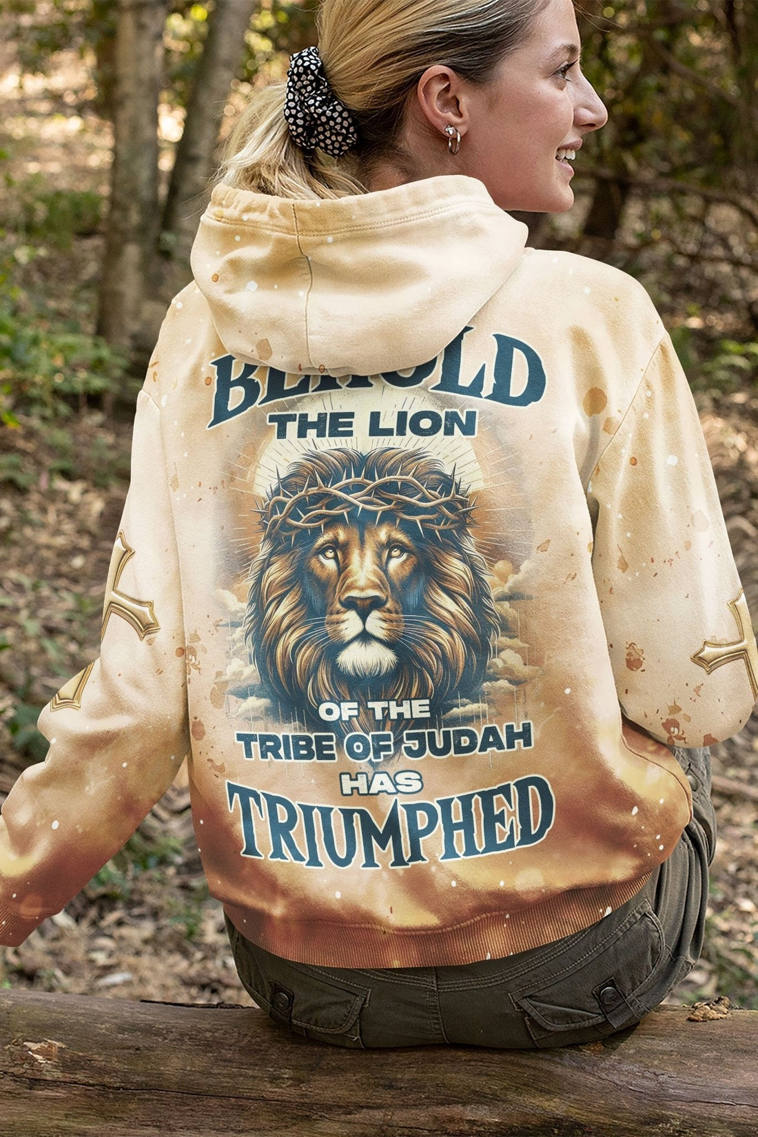 Behold The Lion Of The Tribe Of Judah Has Triumphed All Over Print Hoodie