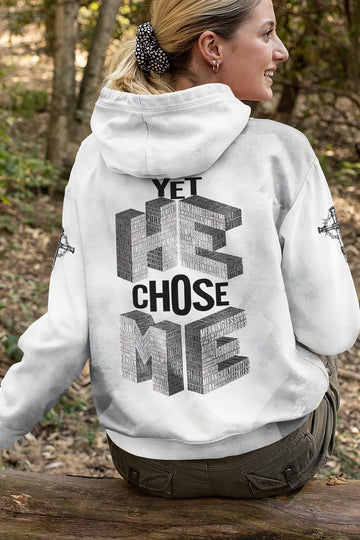 Yet He Chose Me All Over Print Zip Hoodie