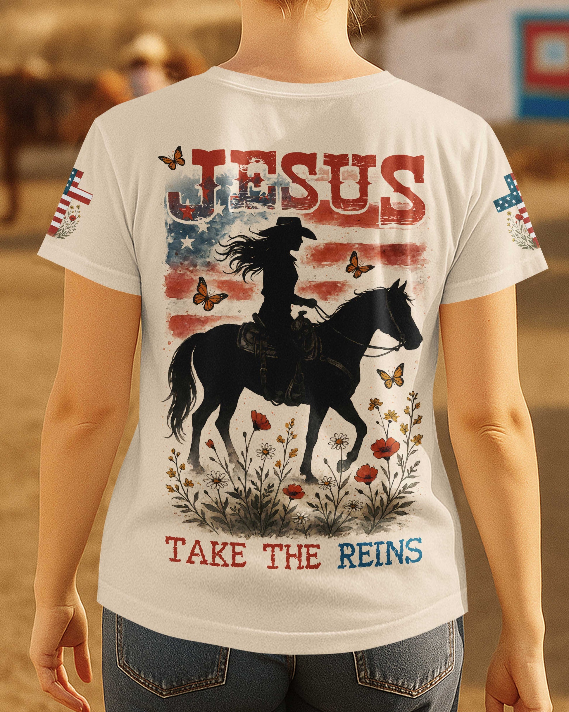 Jesus Take The Reins All Over Print T-Shirt
