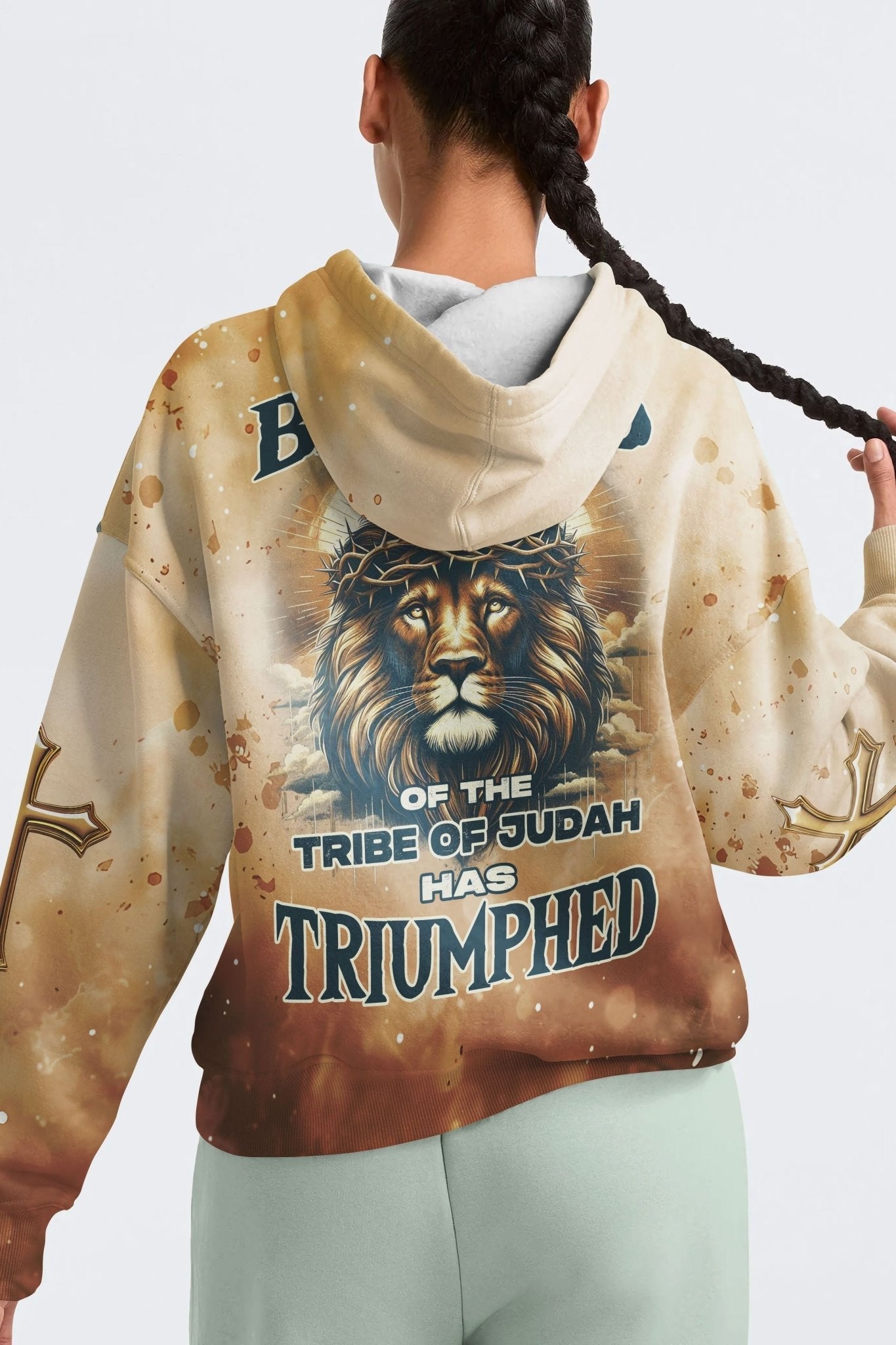 Behold The Lion Of The Tribe Of Judah Has Triumphed All Over Print Hoodie