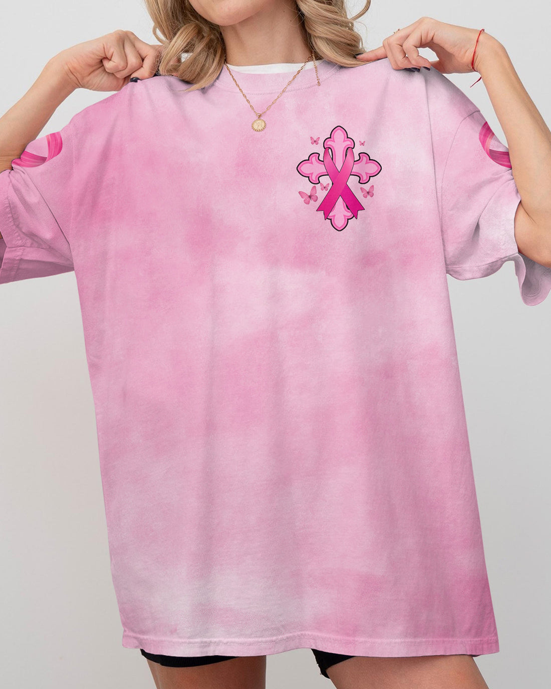 No Readable Text Present All Over Print T-Shirt