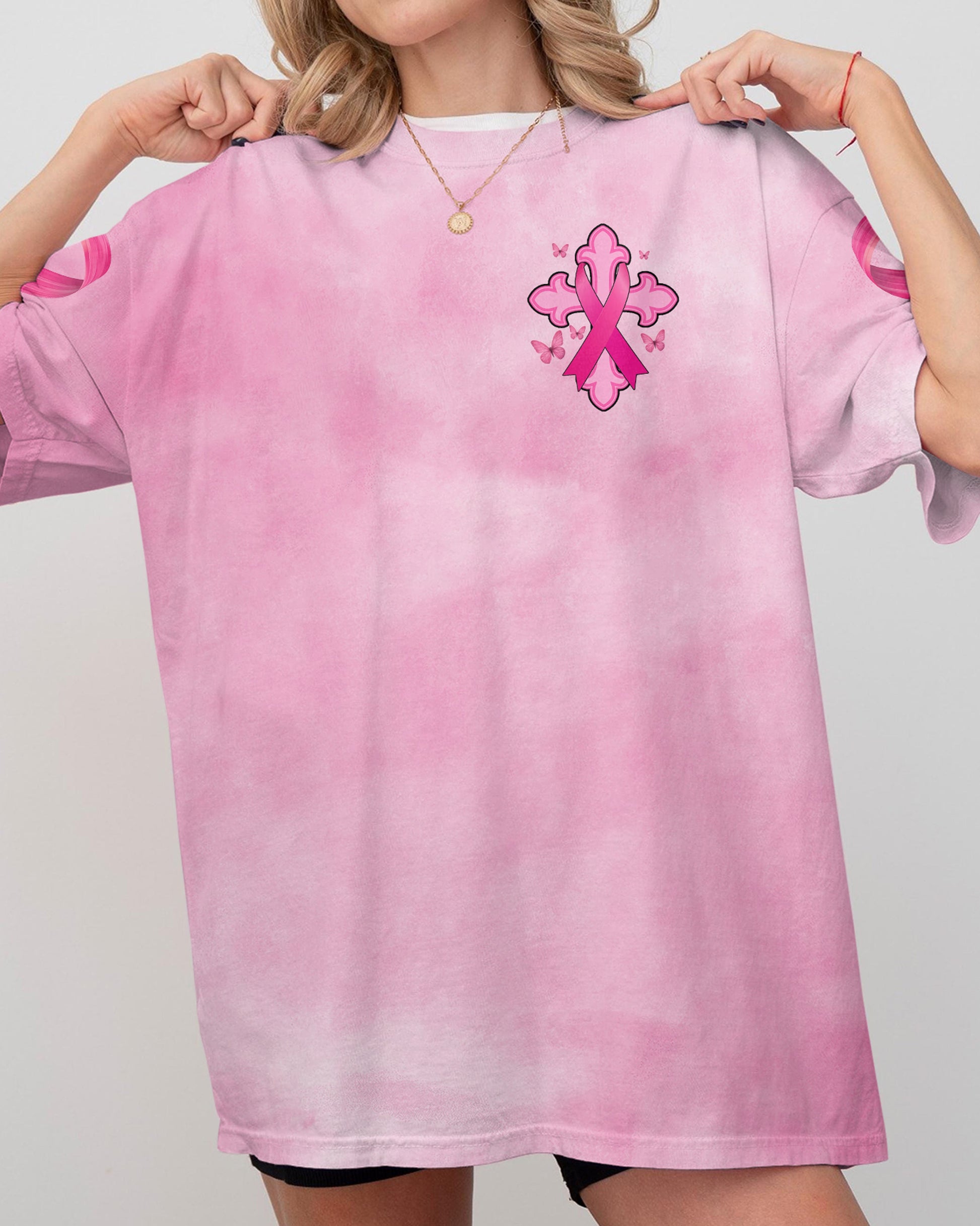 No Readable Text Present All Over Print T-Shirt