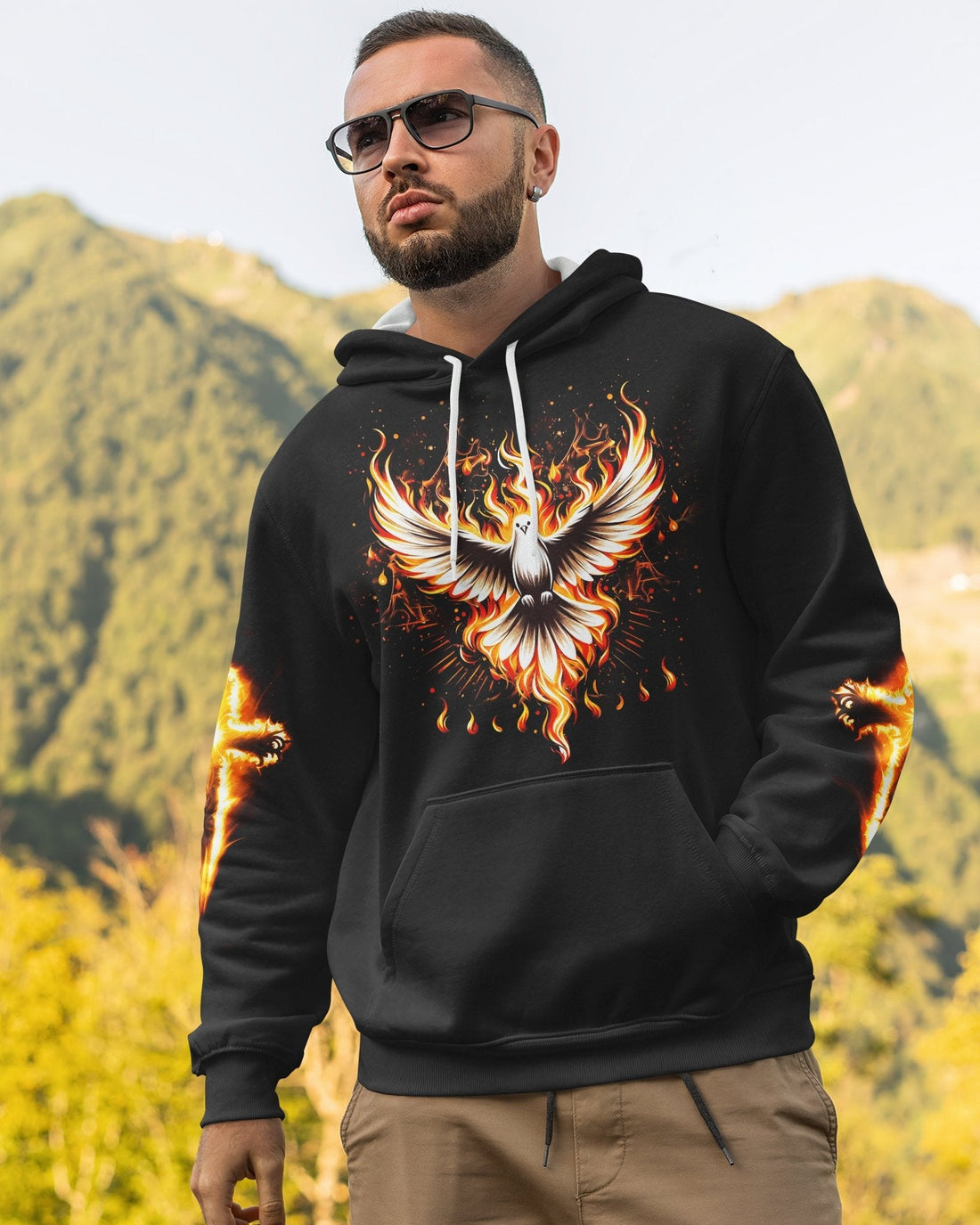 Baptized In Fire All Over Print Hoodie