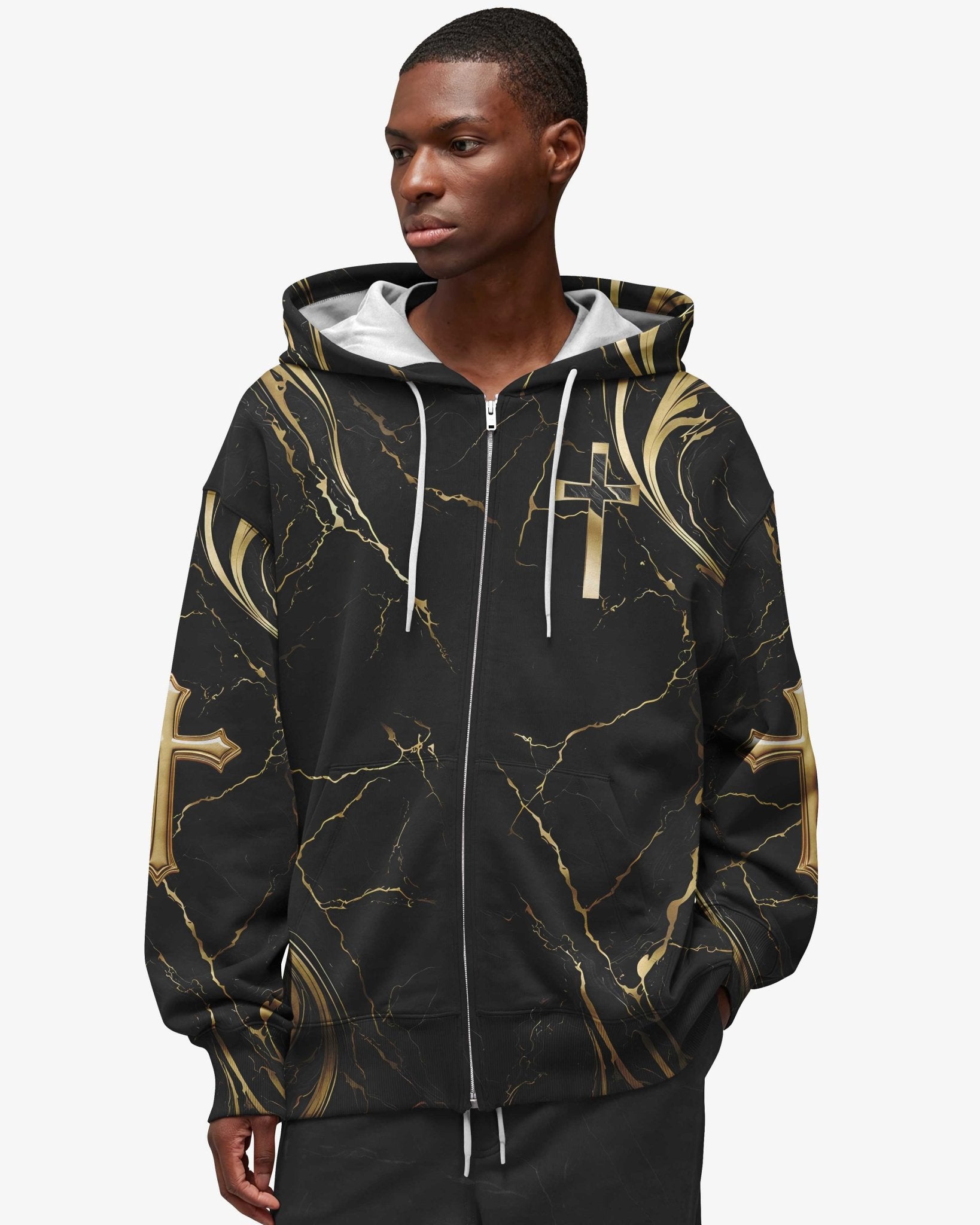 God Is Good All Over Print Zip Hoodie