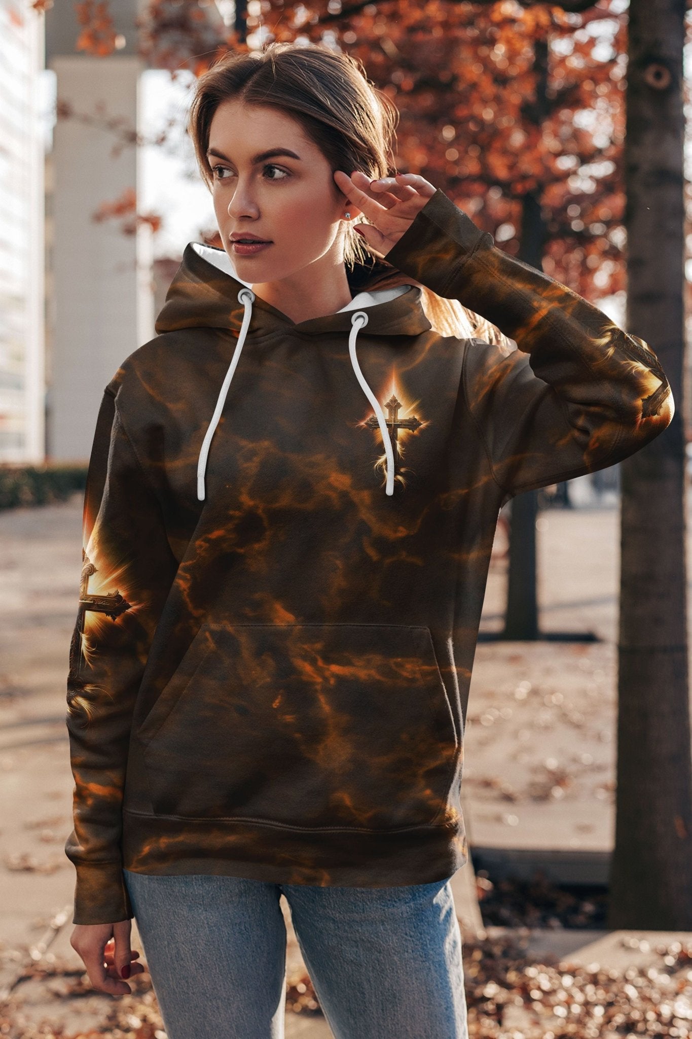 A Child Of God A Man Of Faith A Warrior Of Christ All Over Print Hoodie