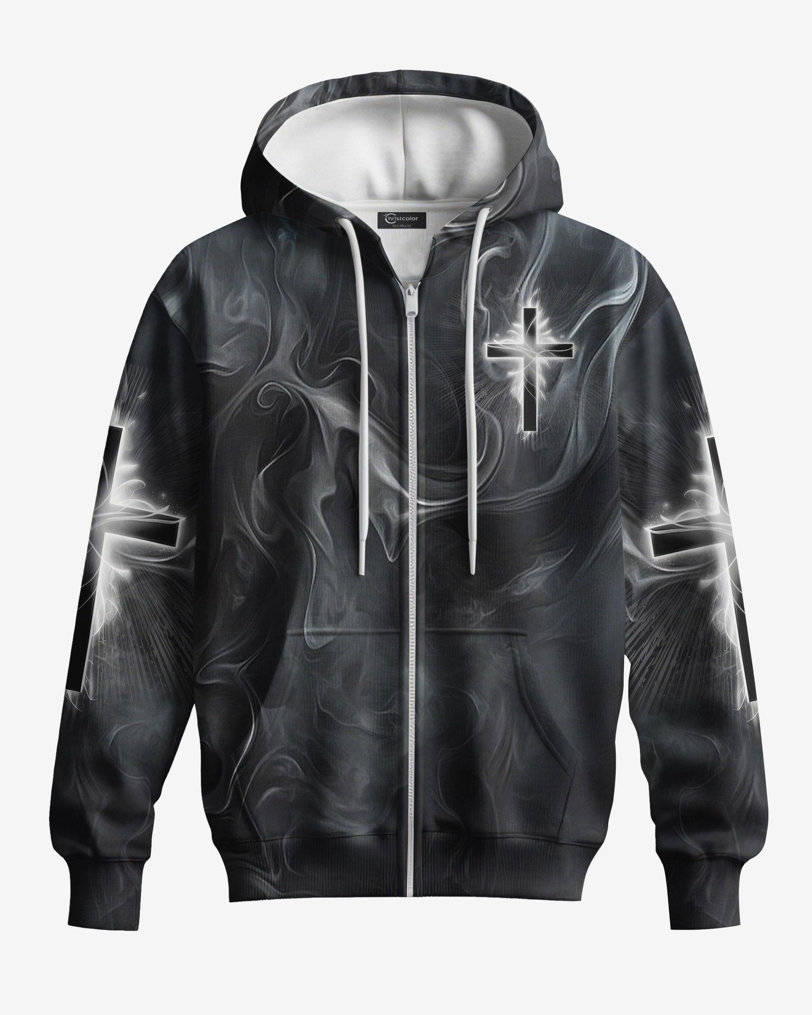 A Child Of God A Man Of Faith All Over Print Zip Hoodie