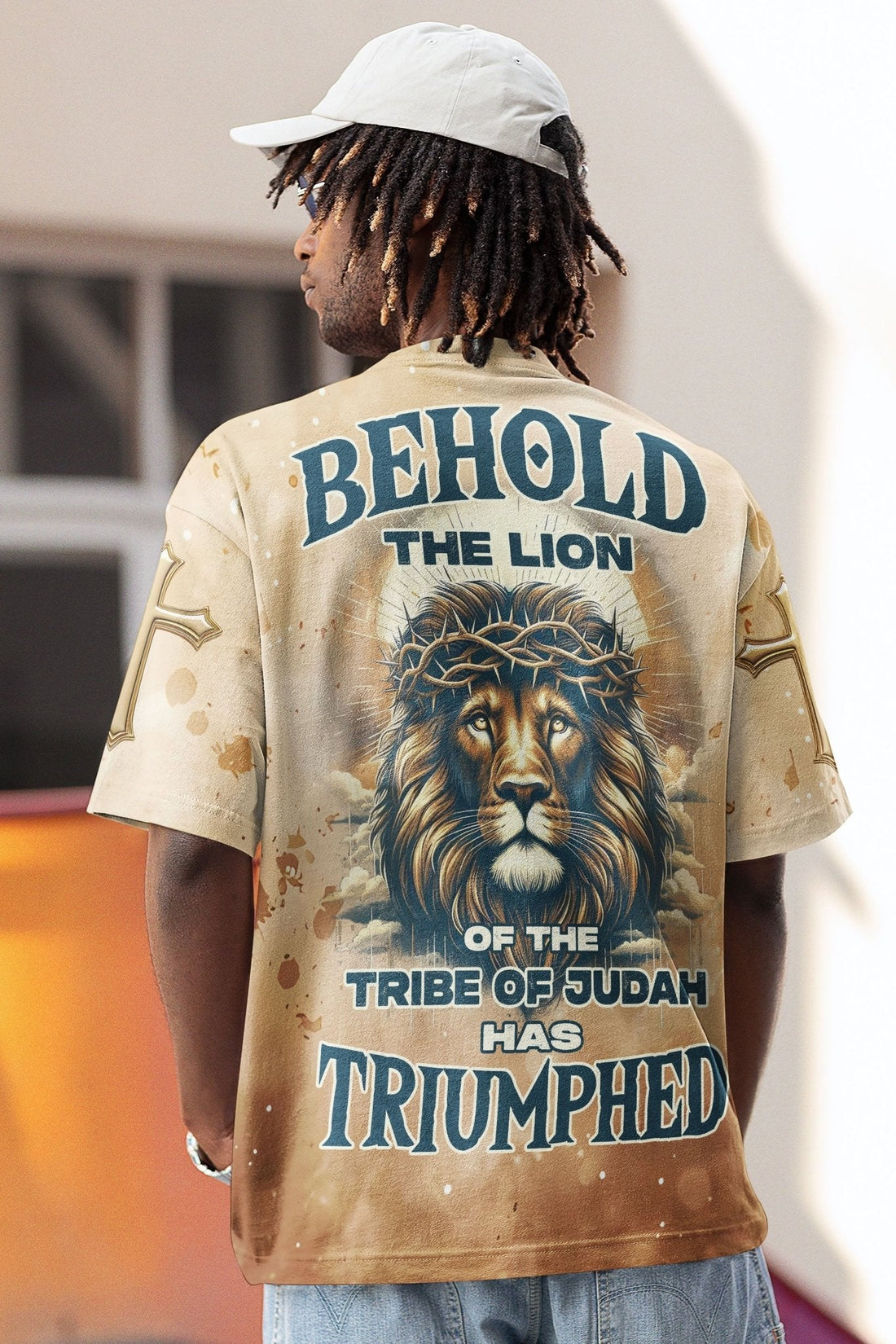 Behold The Lion Of The Tribe Of Judah Has Triumphed All Over Print T-shirt
