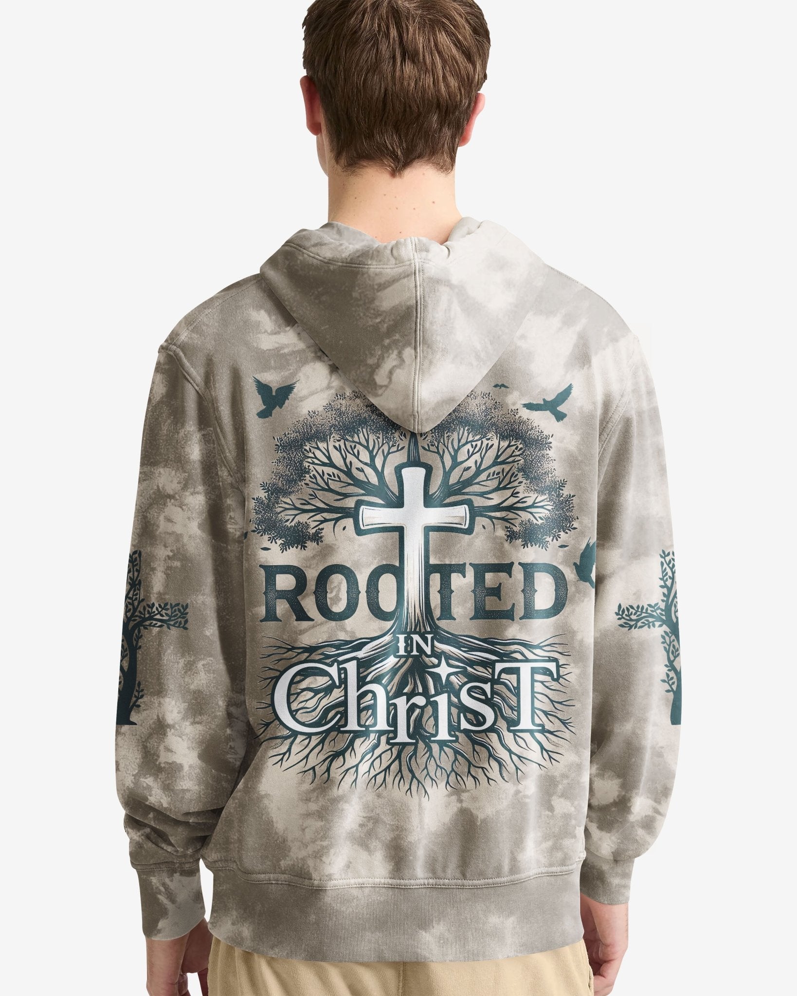 Rooted In Christ All Over Print Hoodie