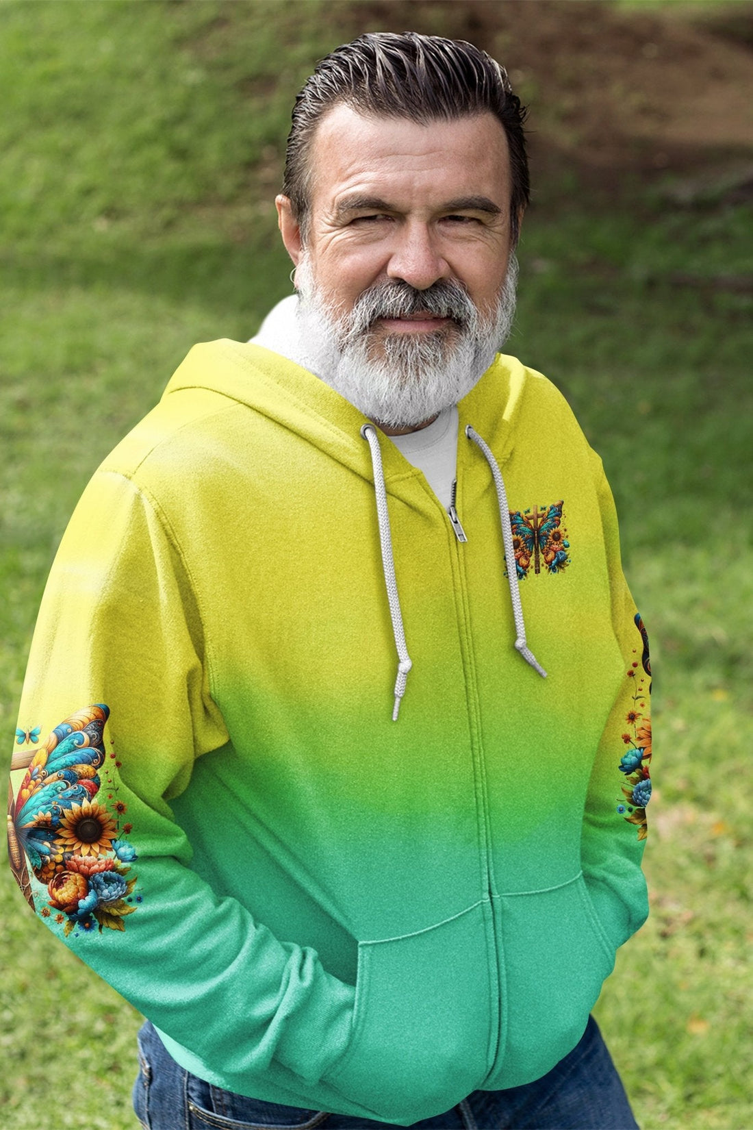 Faith Hope Love All Over Print Zip Hoodie