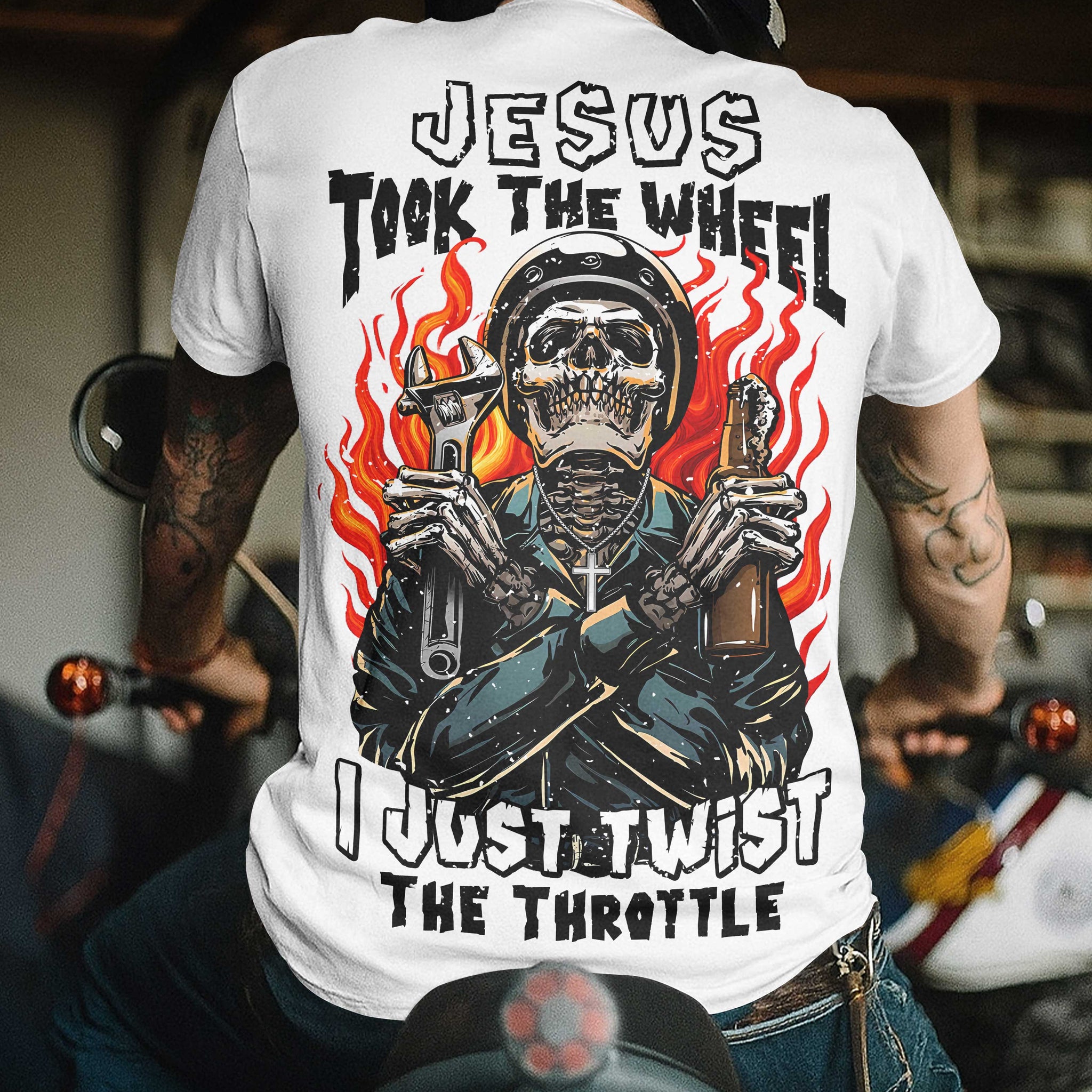 Jesus Took The Wheel I Just Twist The Throttle T-Shirt