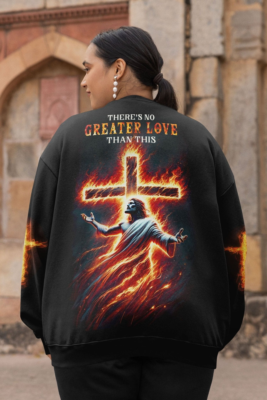 There's No Greater Love Than This All Over Print Sweater