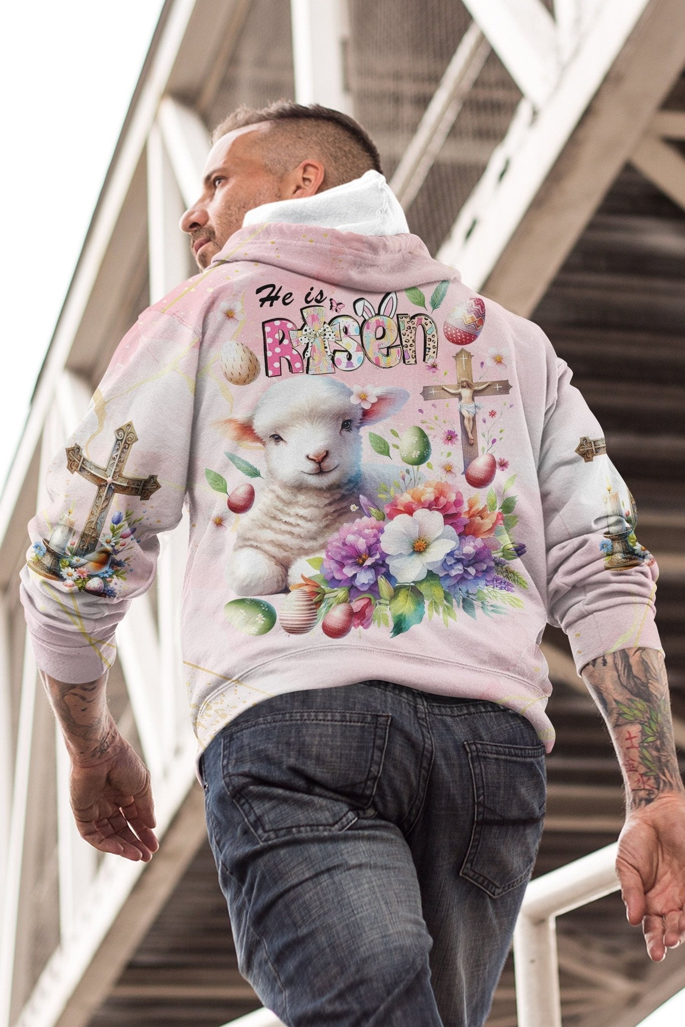 He Is Risen All Over Print Hoodie
