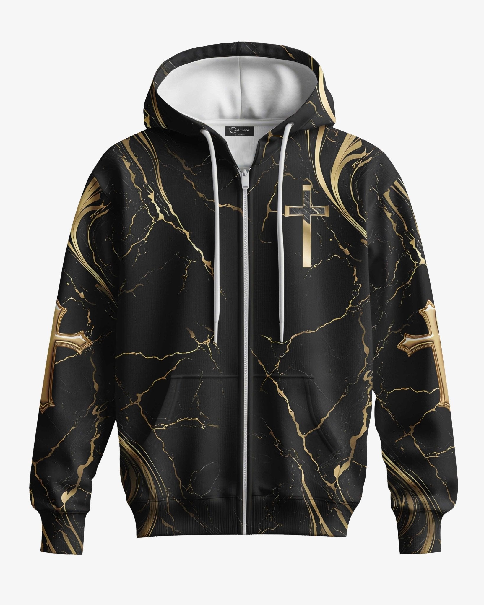 God Is Good All Over Print Zip Hoodie