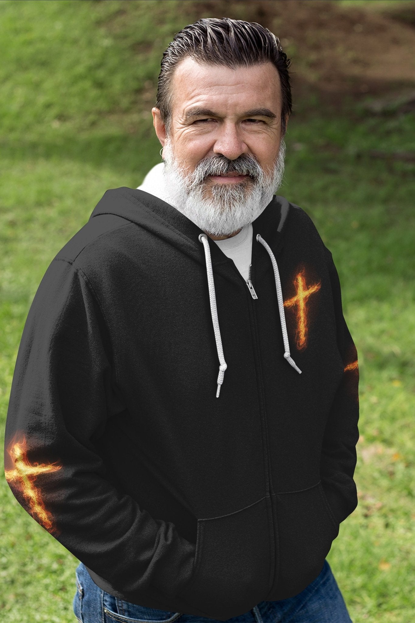 There's No Greater Love Than This All Over Print Zip Hoodie