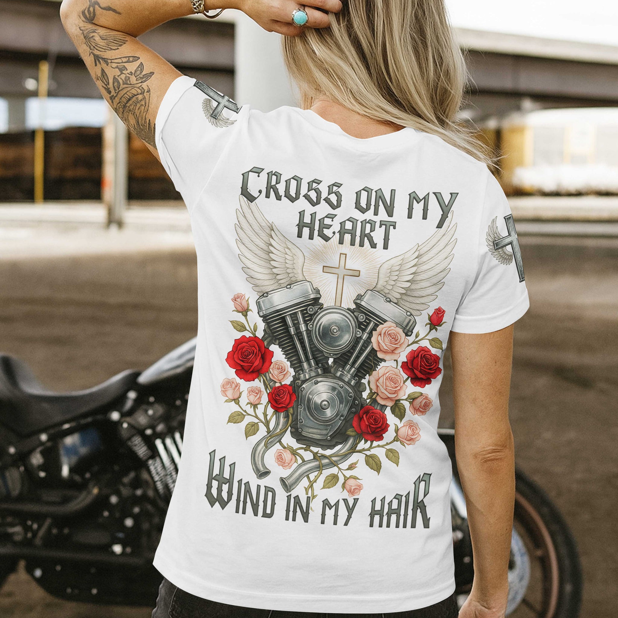 Cross On My Heart Wind In My Hair T-Shirt