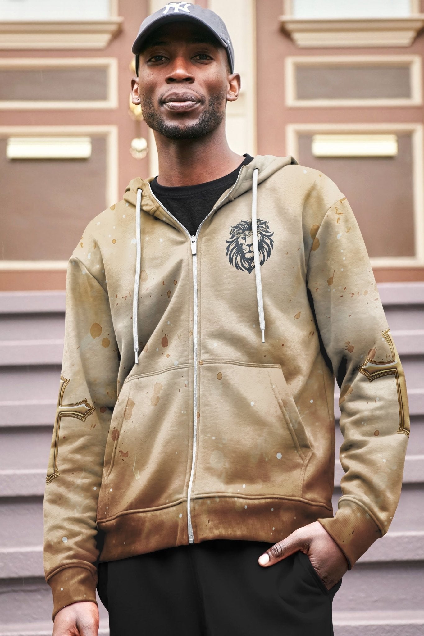 Behold The Lion Of The Tribe Of Judah Has Triumphed All Over Print Zip Hoodie