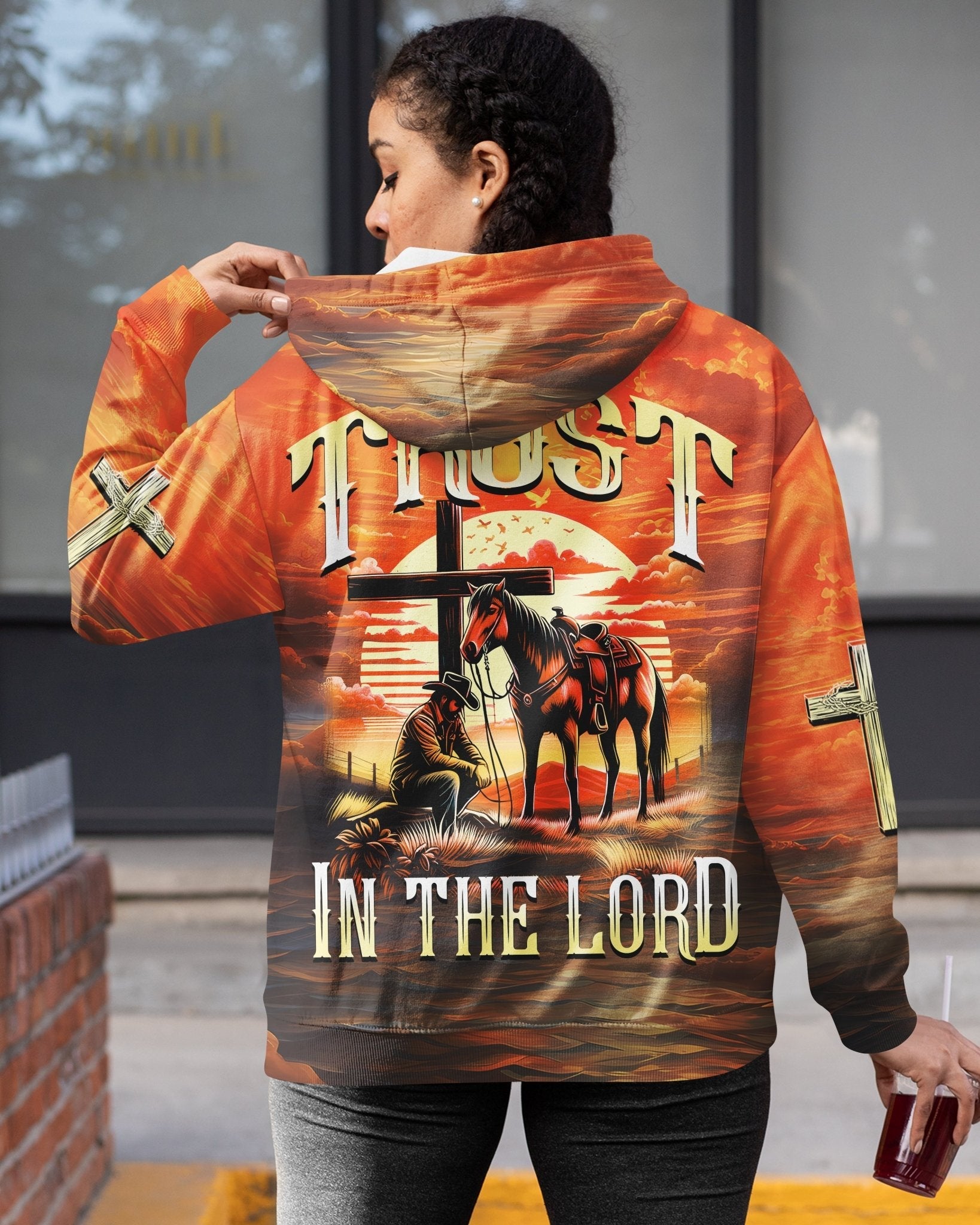 Trust In The Lord All Over Print Zip Hoodie