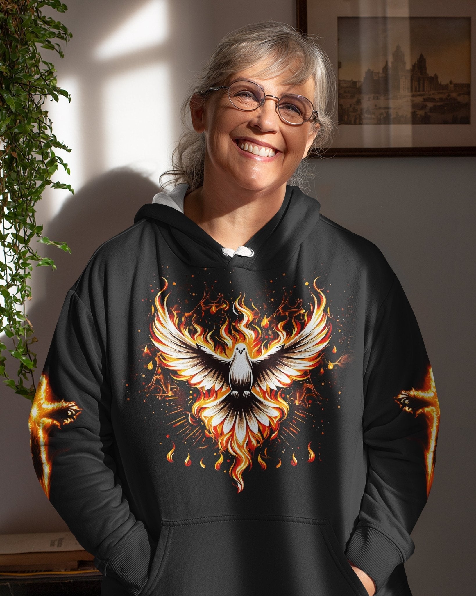 Baptized In Fire All Over Print Hoodie