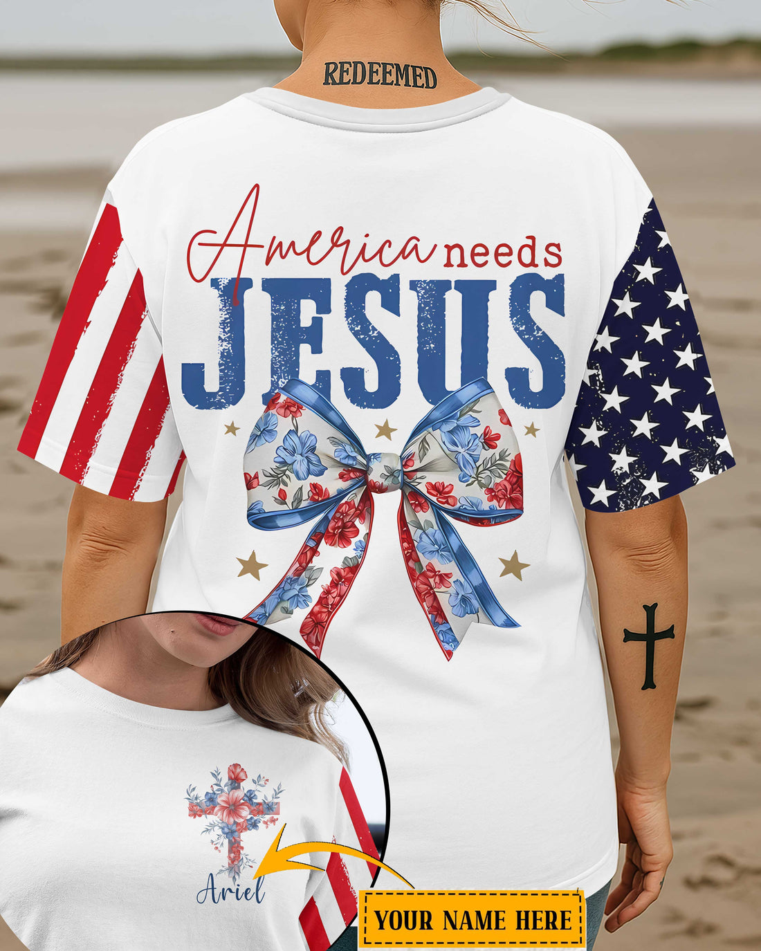 America Needs Jesus All Over Print T-Shirt