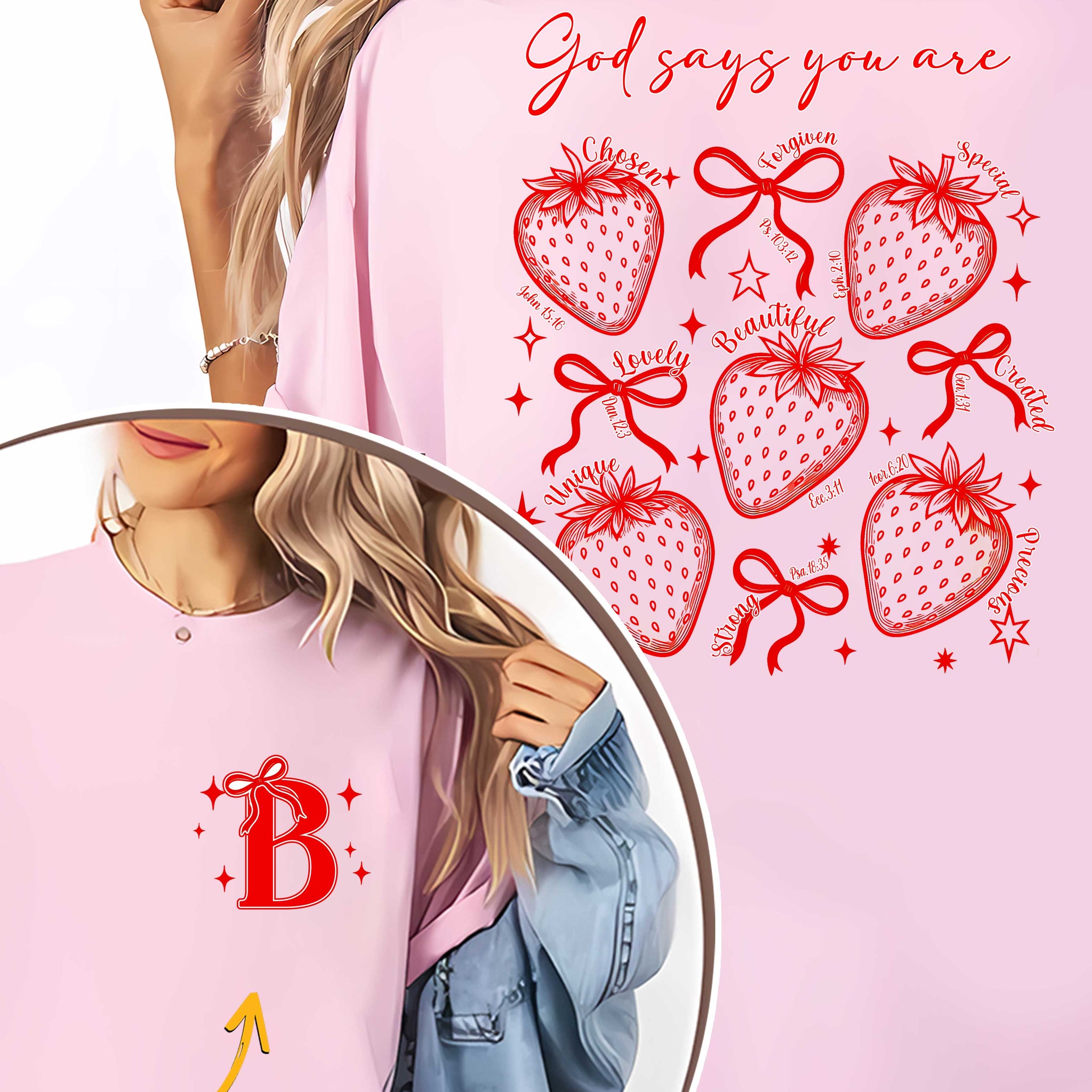God Says You Are T-Shirt Strawberry Shirt Gift For Her