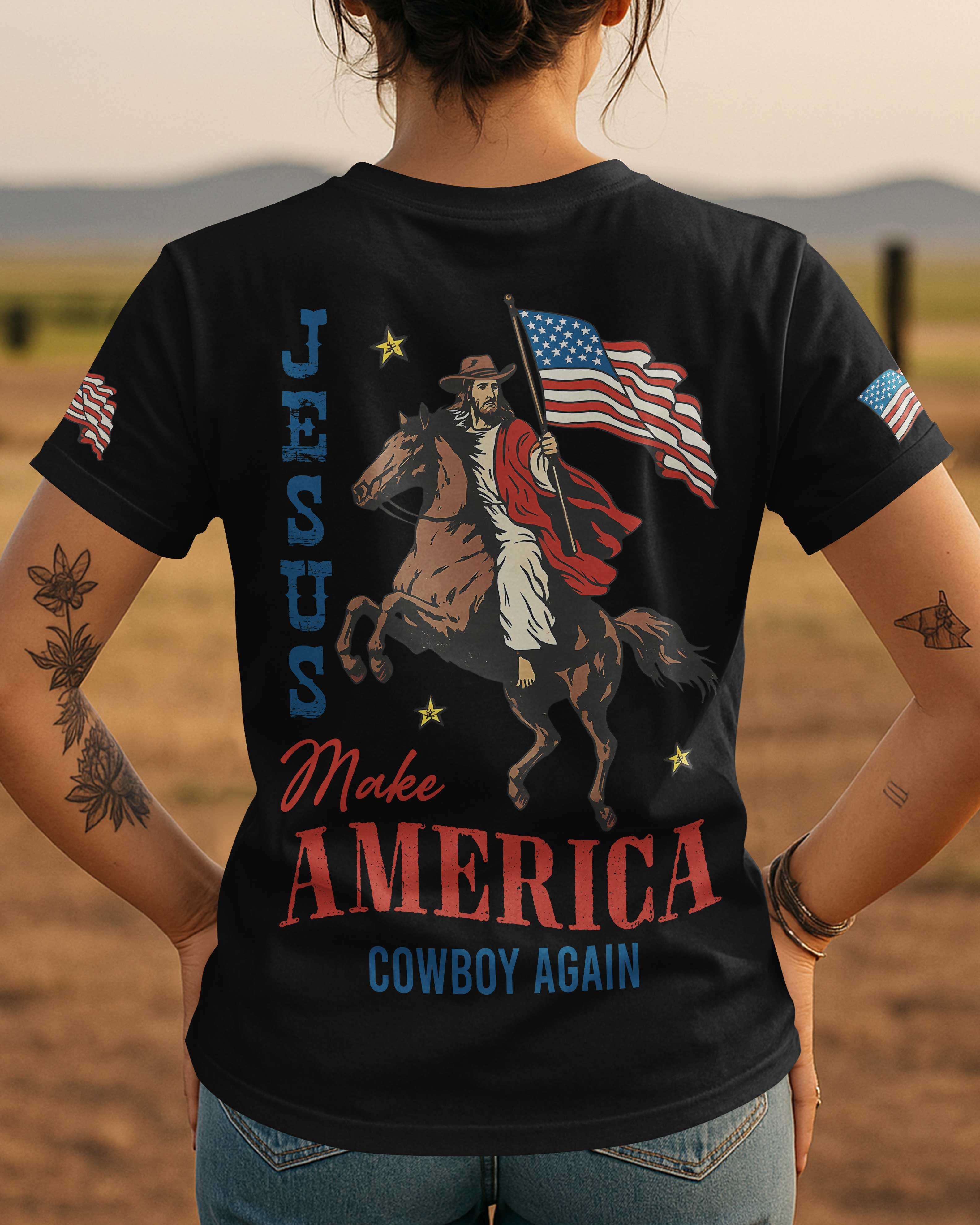 Jesus Make America Cowboy Again T-Shirt