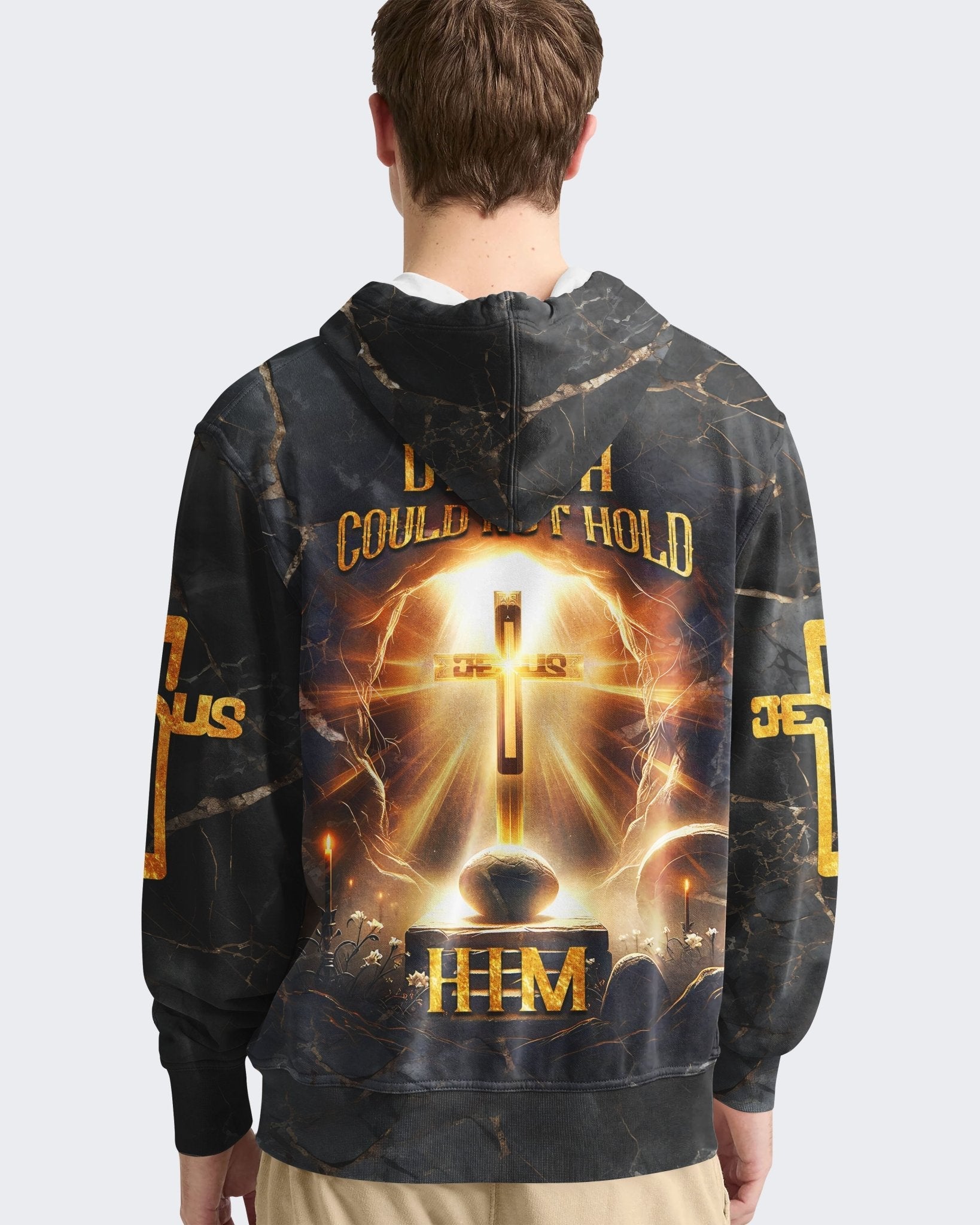 Death Could Not Hold Him All Over Print Hoodie