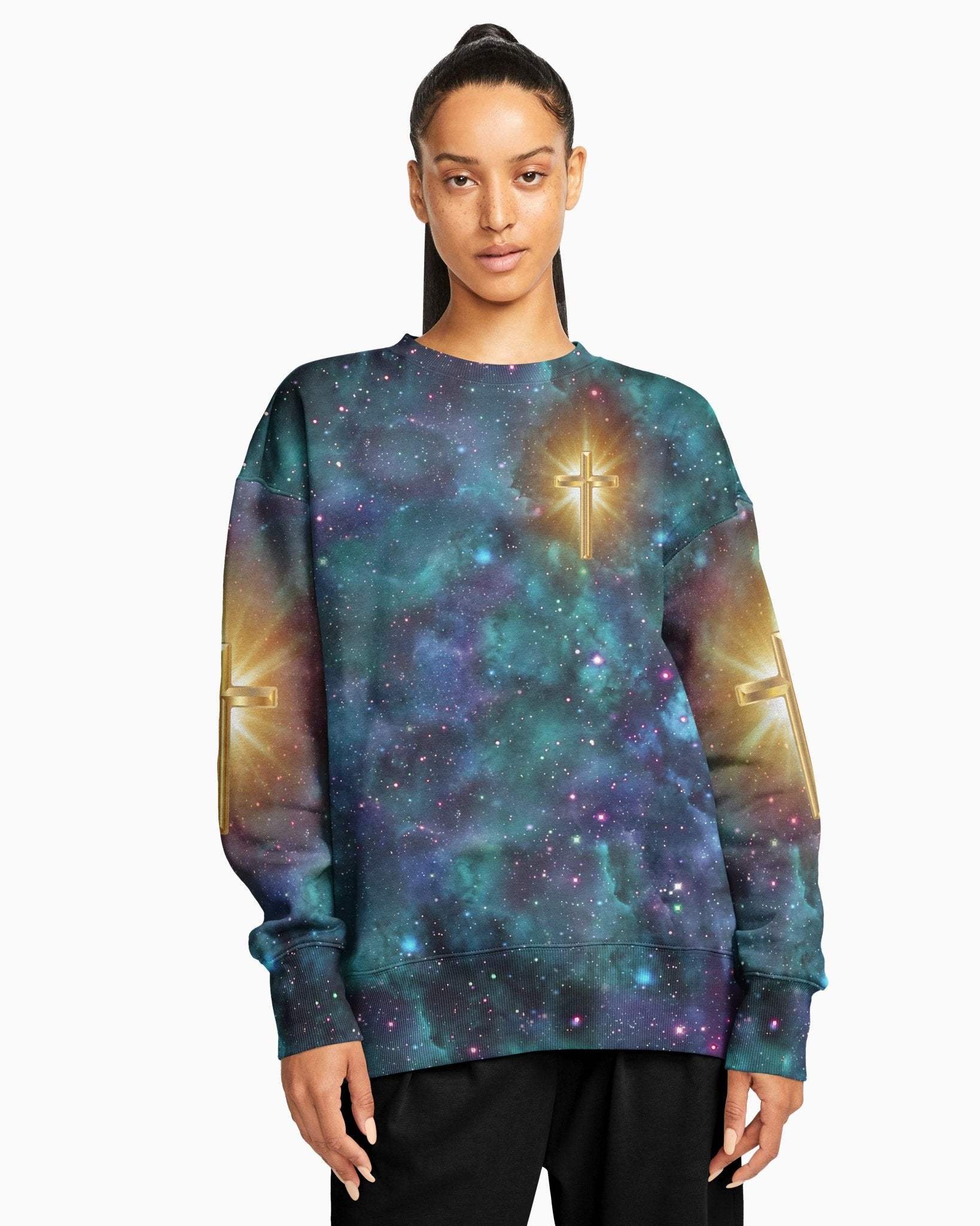 Whoever Drinks The Water I Give Them Will Never Thirst All Over Print Sweater