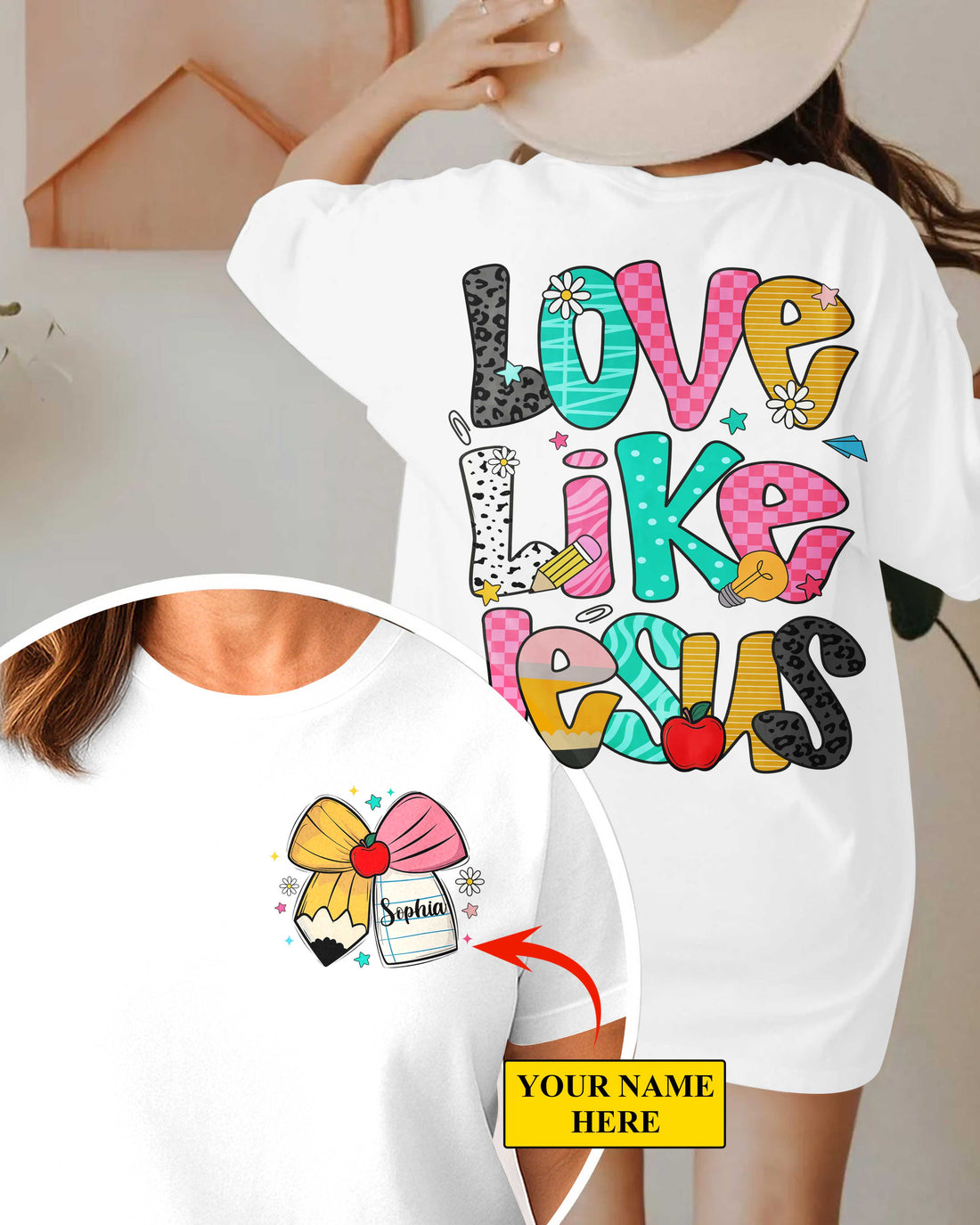 Love Like Jesus T-Shirt Gift For Back To School