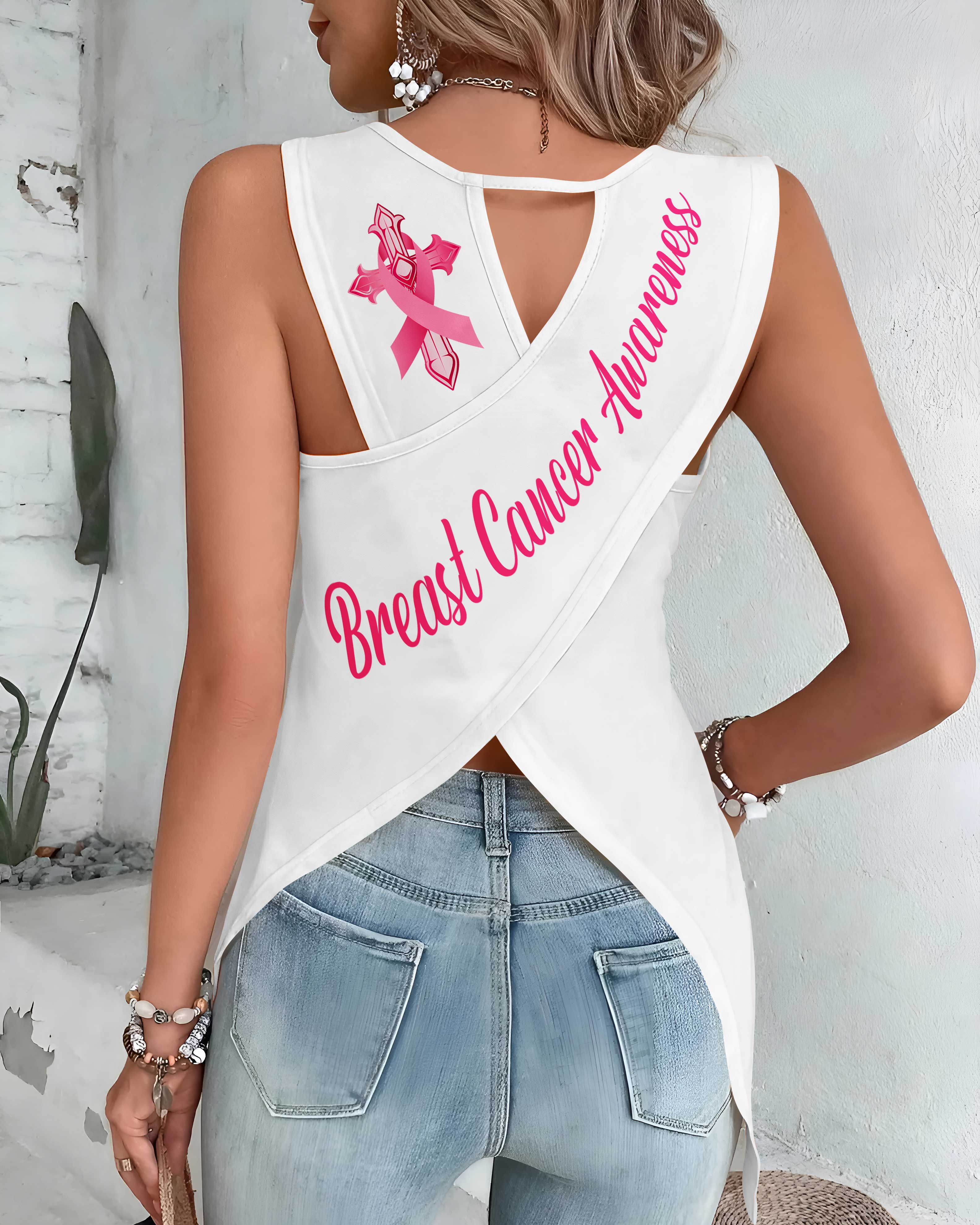 I Can Do All Things Through Christ Crop Out Wrap Back Tank Top