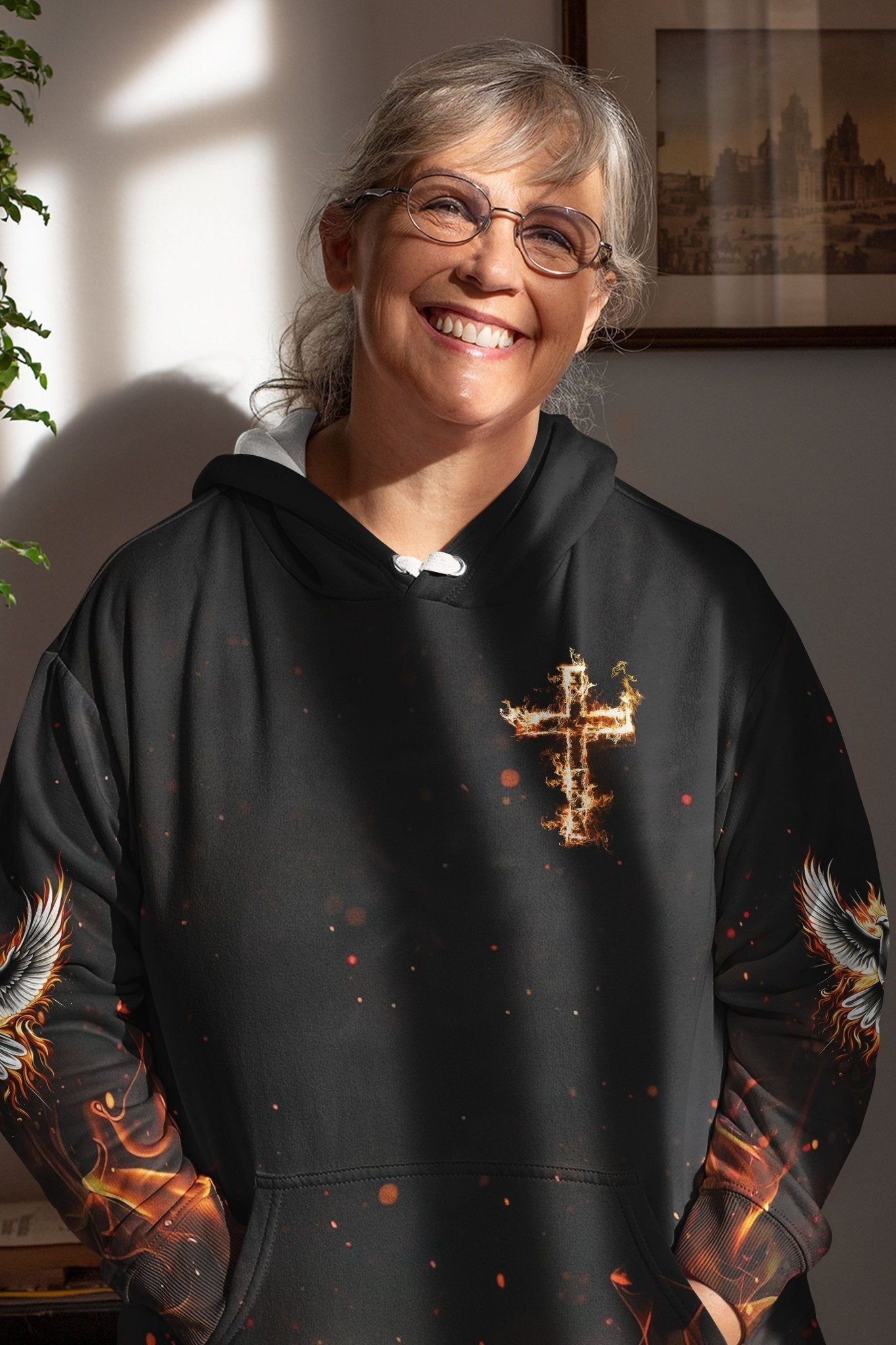 Baptized In Fire Matthew 3:11 All Over Print Hoodie
