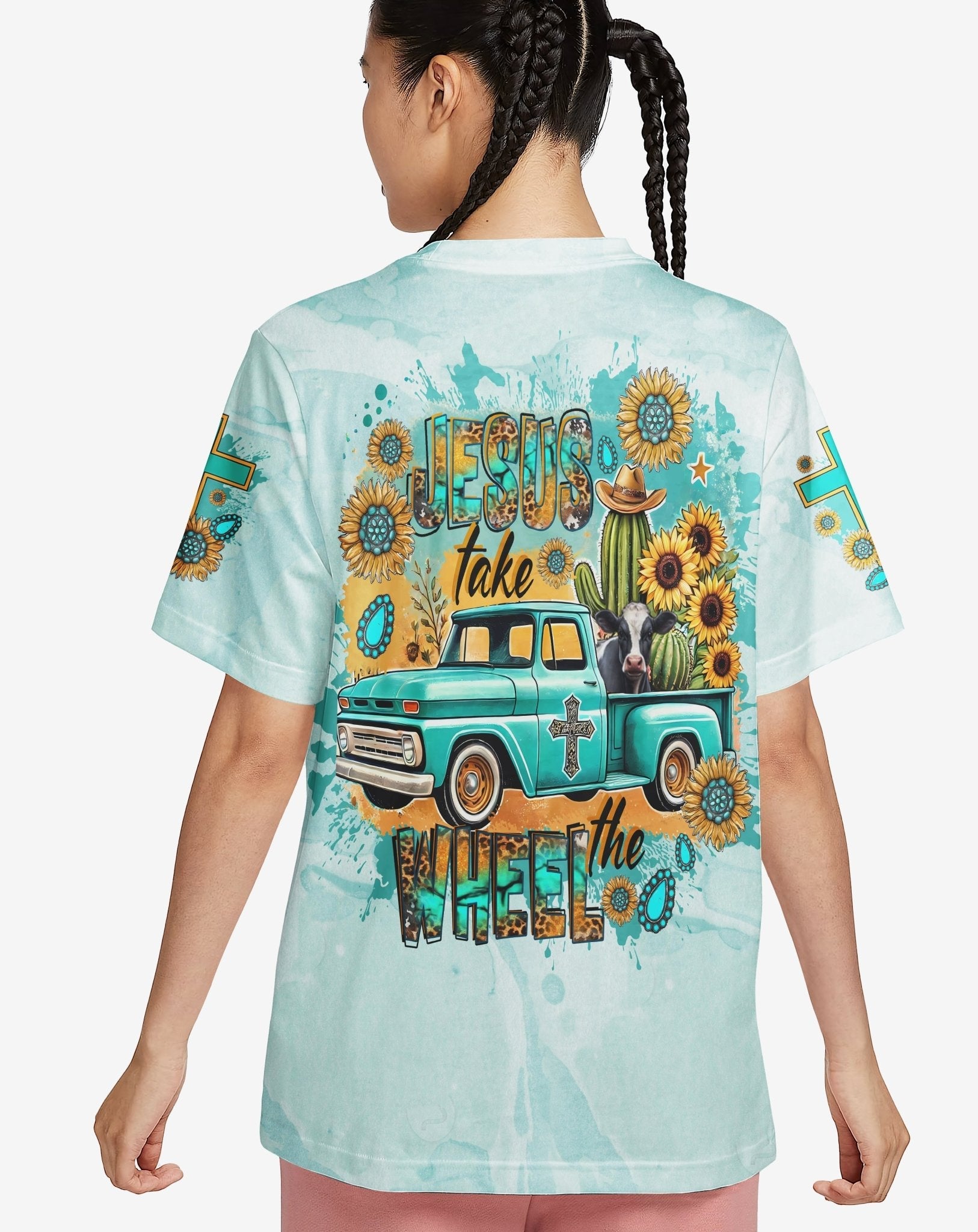 Jesus Take The Wheel All Over Print T-shirt