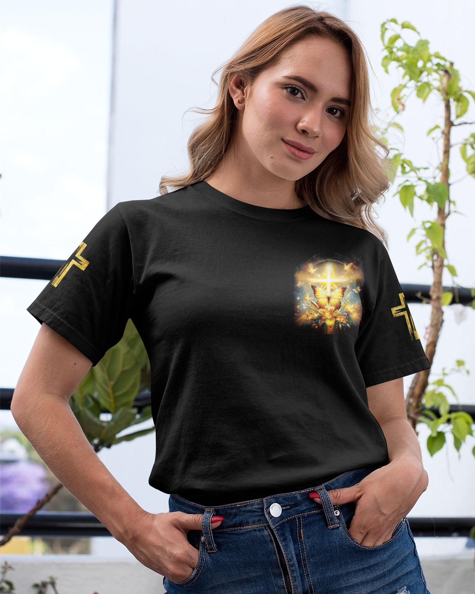 God Steps In Miracles Happen All Over Print T-shirt