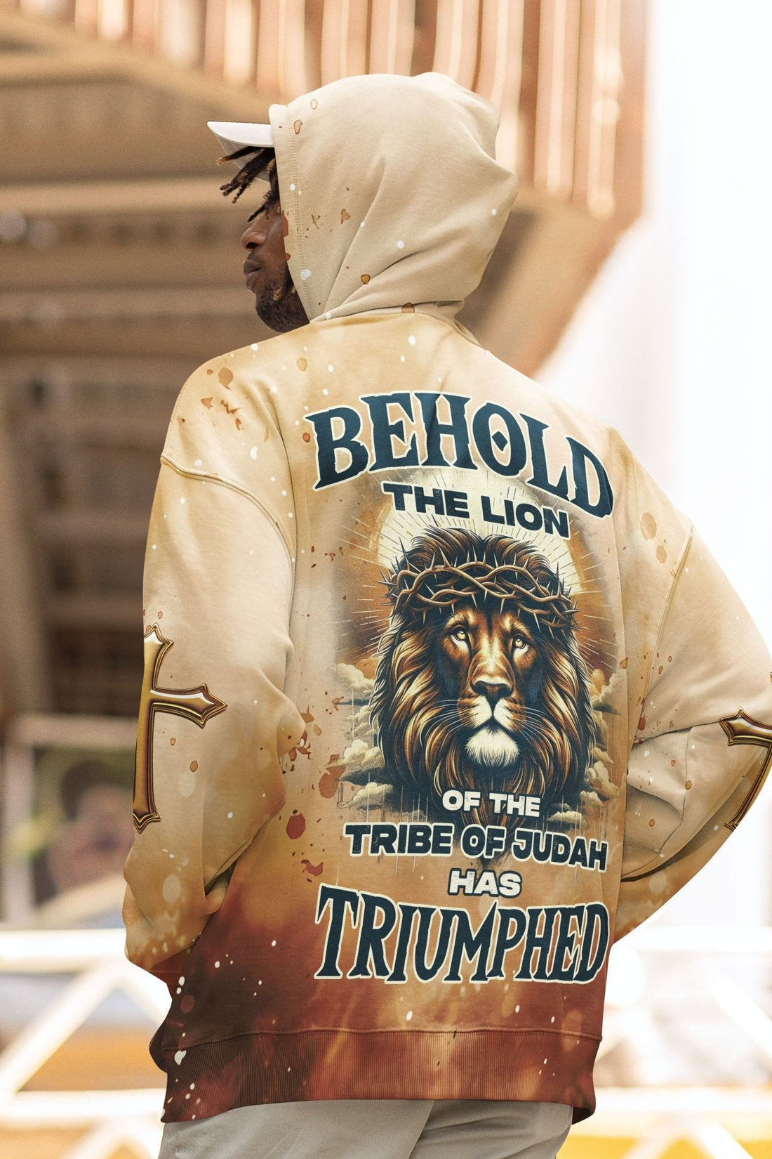 Behold The Lion Of The Tribe Of Judah Has Triumphed All Over Print Hoodie