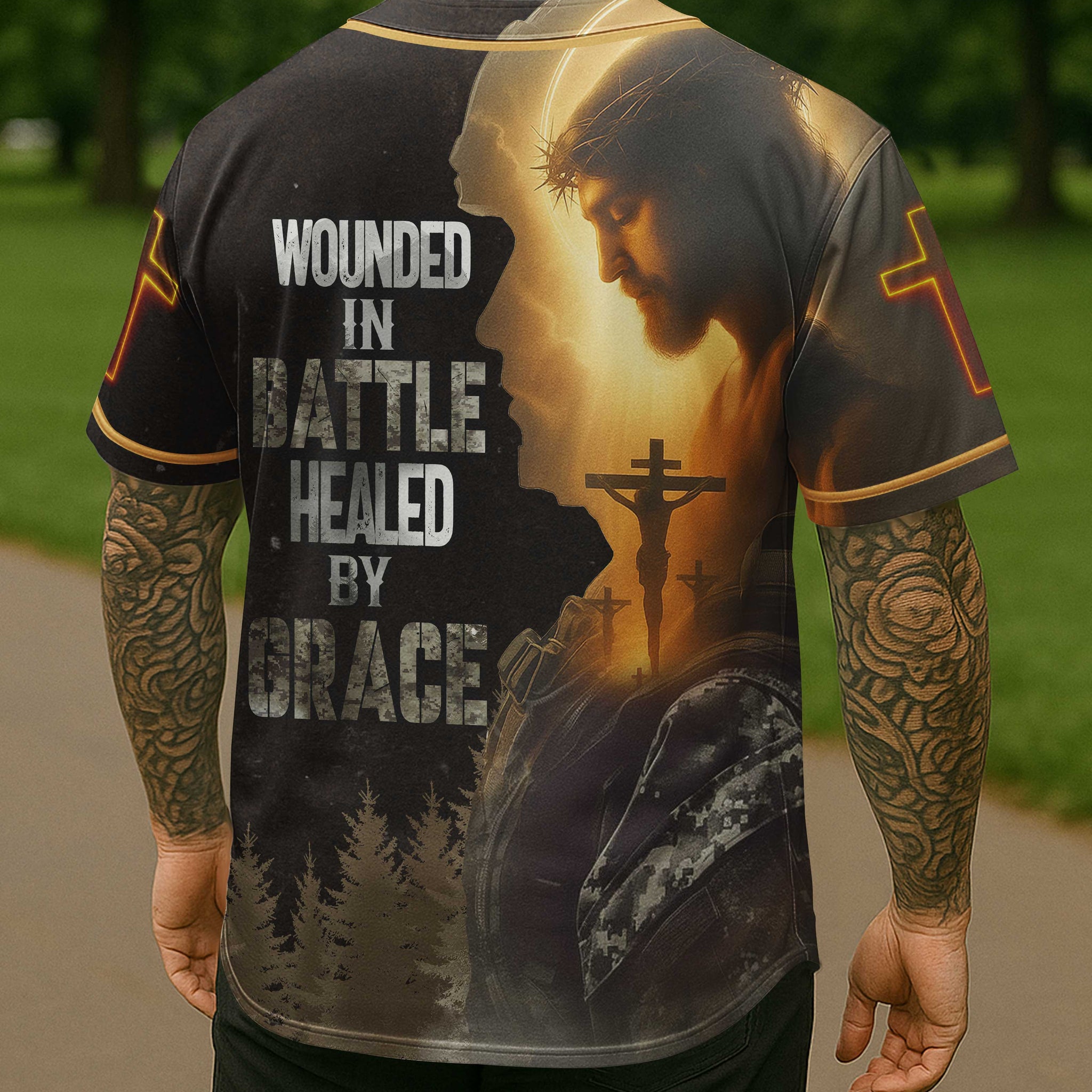 Wounded In Battle All Over Print Jersey