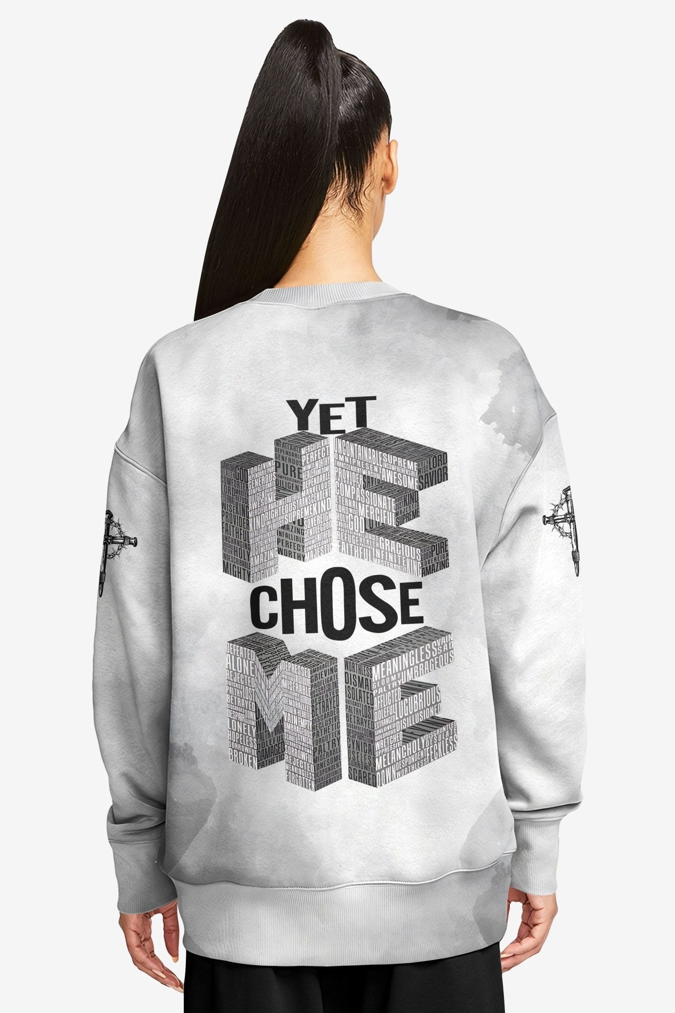 Yet He Chose Me All Over Print Sweater