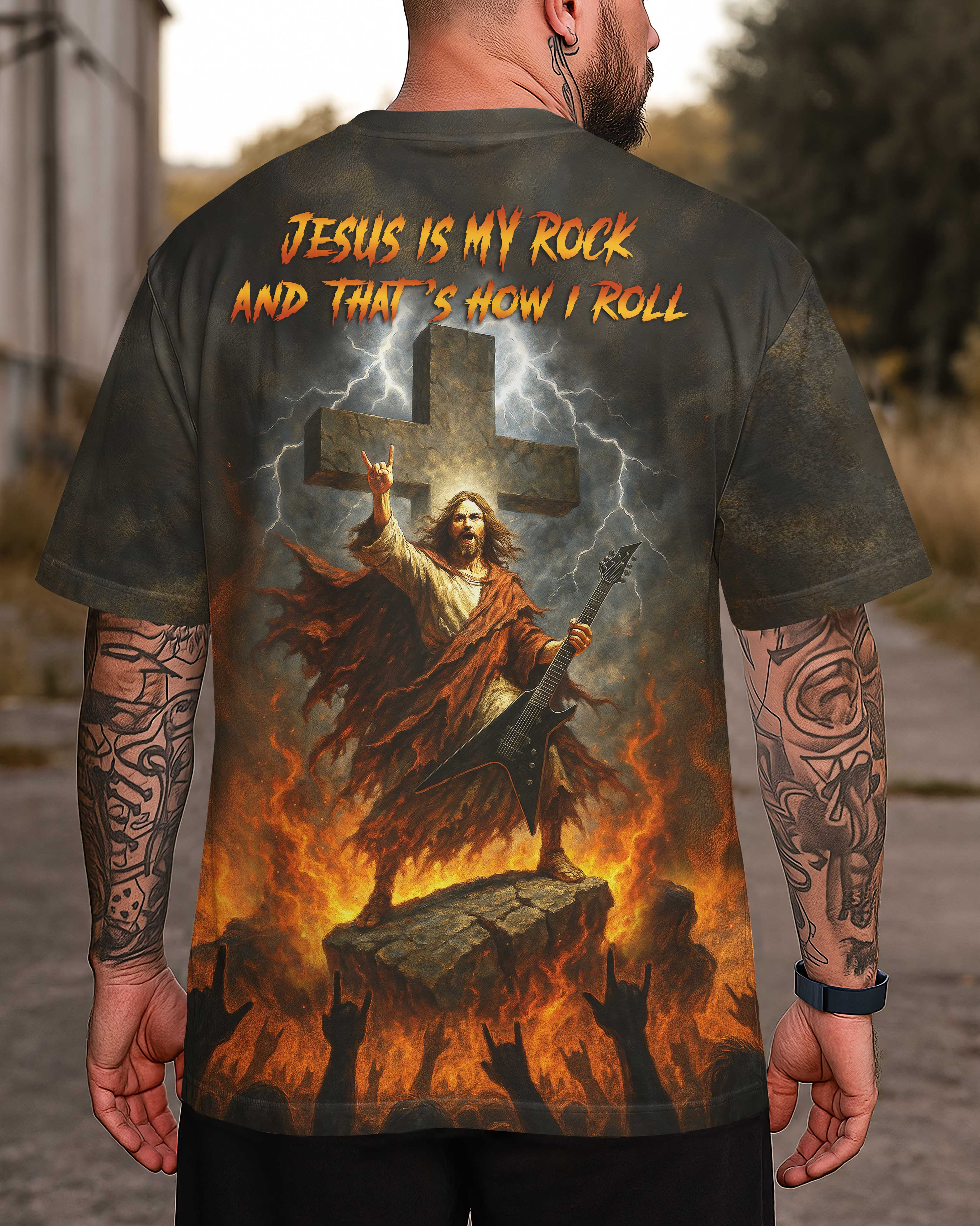 Jesus Is My Rock And That's How I Roll Shirt