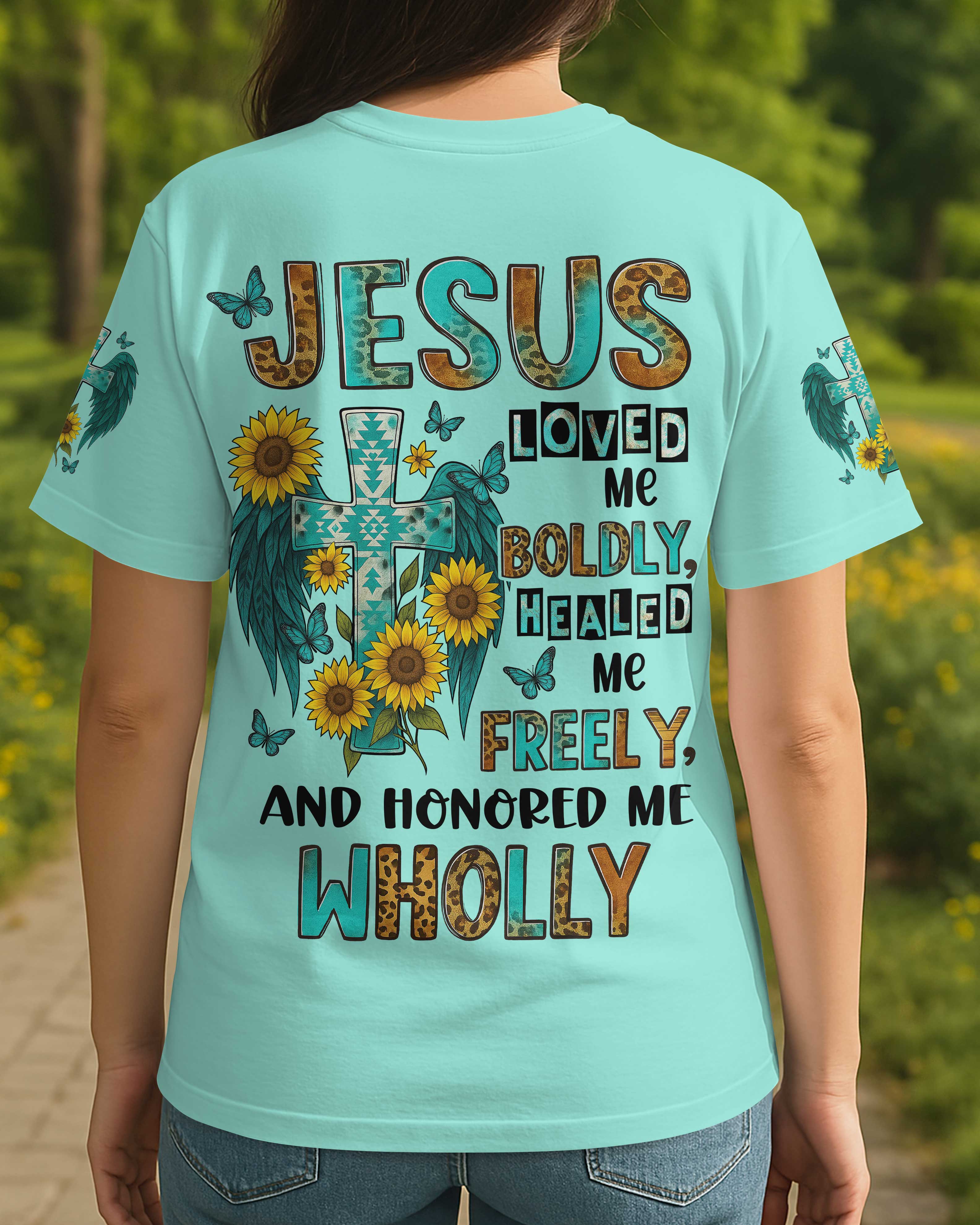 Jesus Loved Me Boldly All Over Print T-Shirt